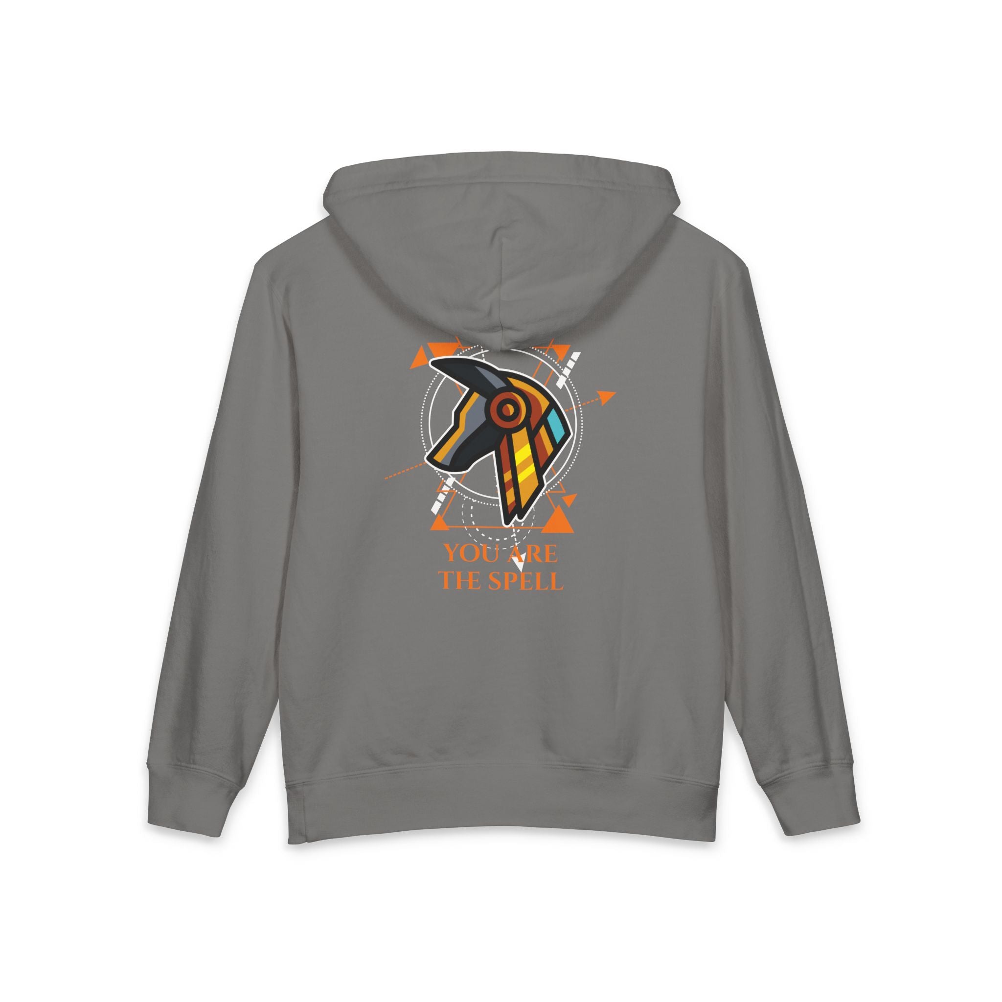 The SAGA Compass with a Spell Youth Hoodie — Geometric Anubis Design "You Are The Spell"
