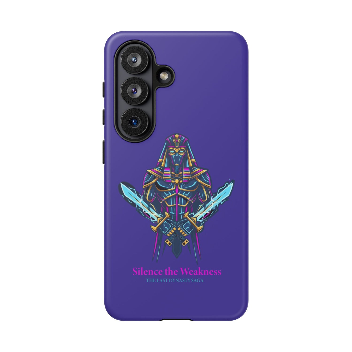 Phone Case — Neon Pharaoh Dual Swords "Silence the Weakness"