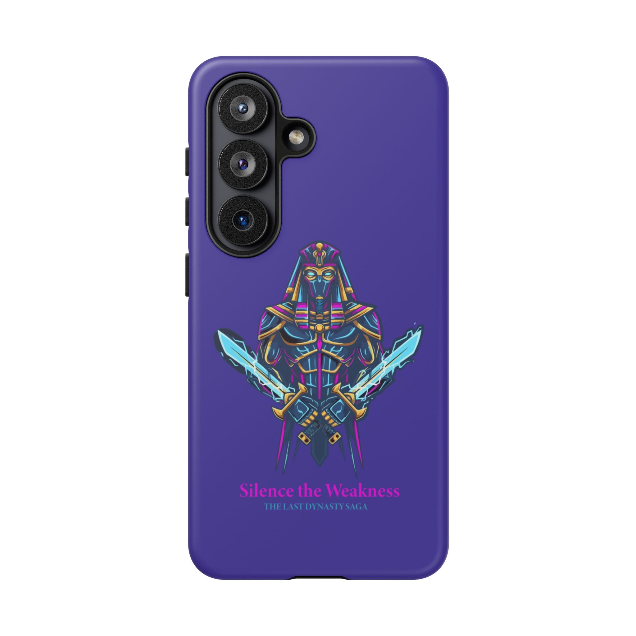 Phone Case — Neon Pharaoh Dual Swords "Silence the Weakness"