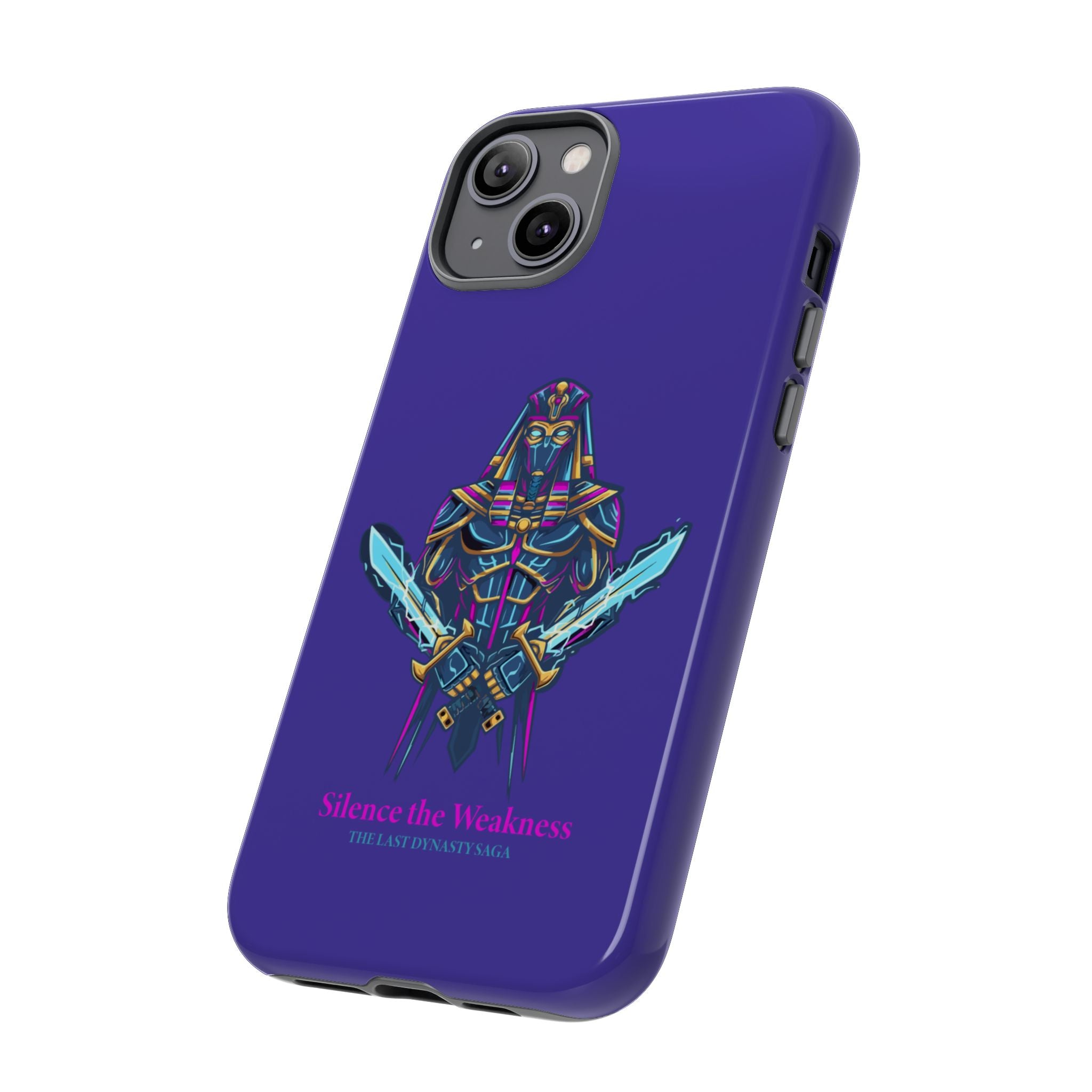 Phone Case — Neon Pharaoh Dual Swords "Silence the Weakness"
