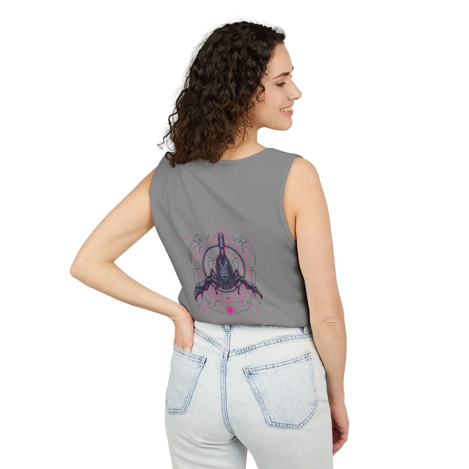 Scorpion Graphic Tank Top — Dark Cosmic Scorpion Art