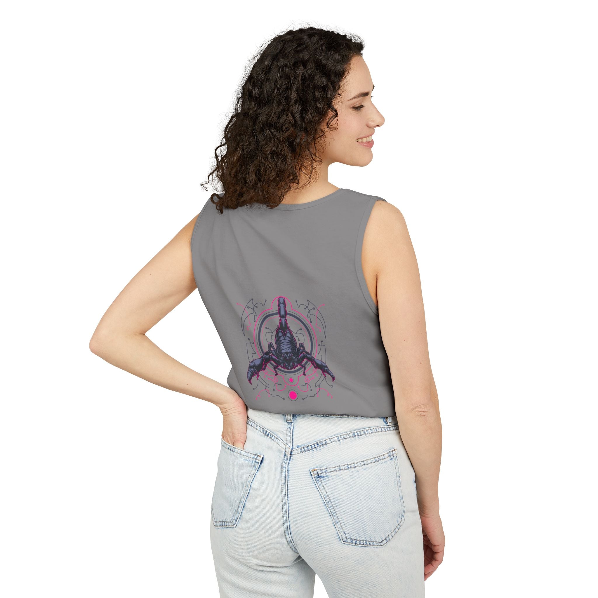 Scorpion Graphic Tank Top — Dark Cosmic Scorpion Art