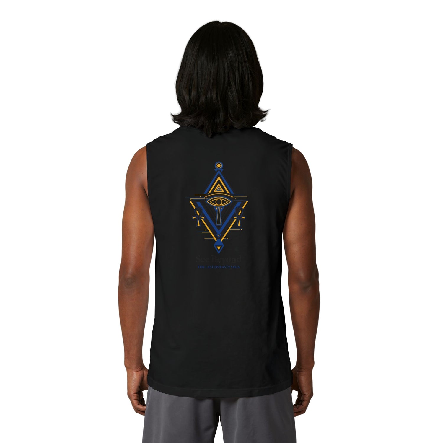 Egyptian Scarab Muscle Tank — "This Is Your Awakening" Mystical Graphic
