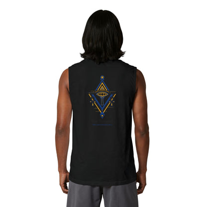 Egyptian Scarab Muscle Tank — "This Is Your Awakening" Mystical Graphic
