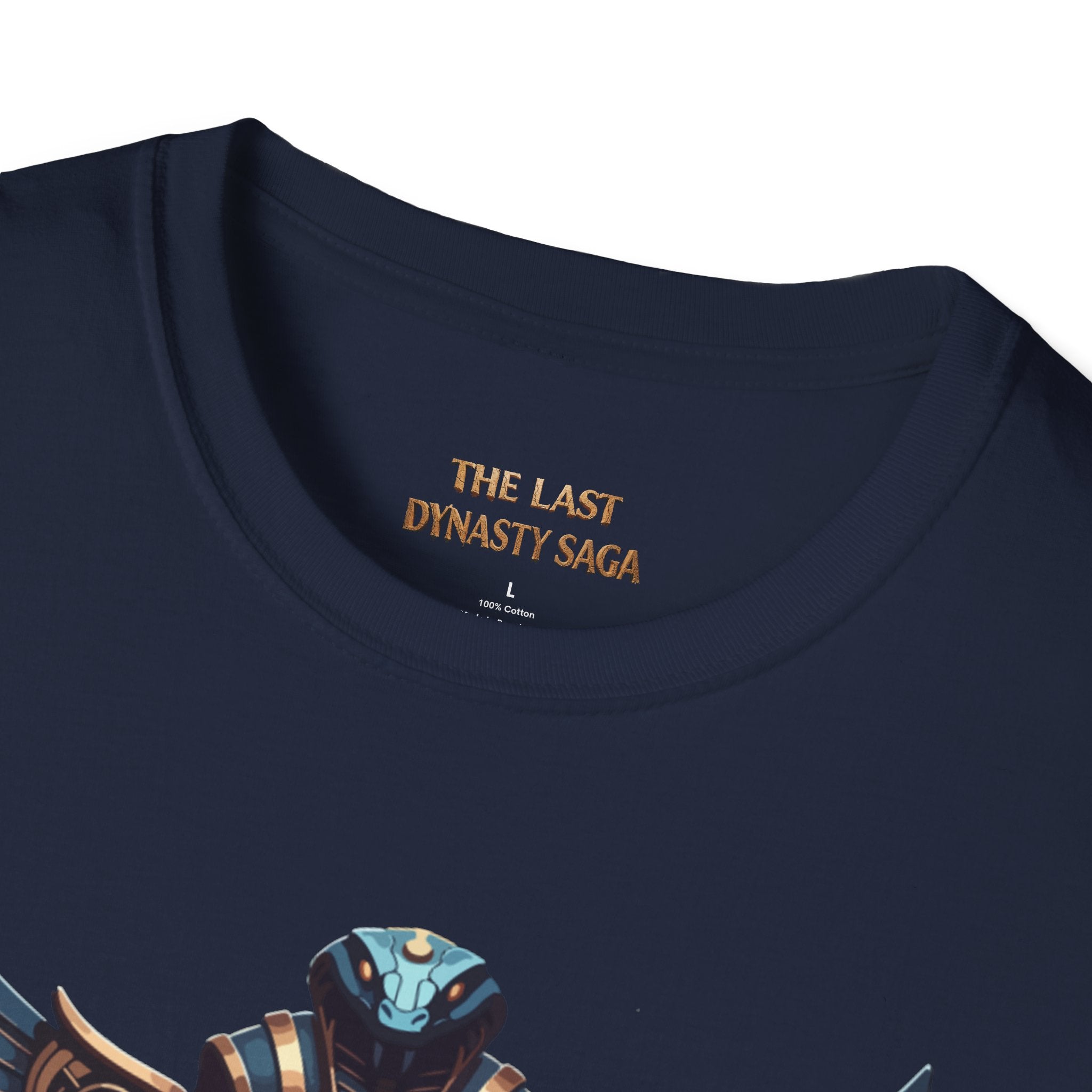 Egyptian Pharaoh Chest &amp; Serpent Back T-Shirt — "This Is Your Awakening / Endless Power"