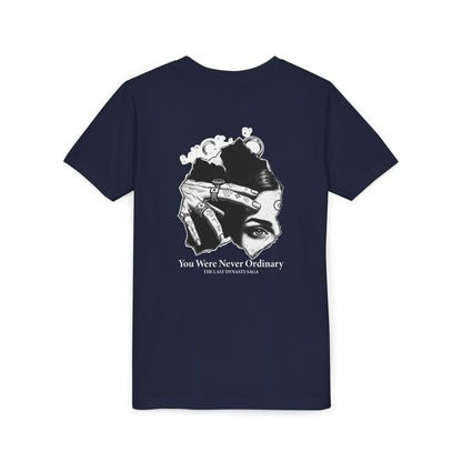 Youth Graphic Tee — THE SAGA Compass &amp; Abstract Hero&