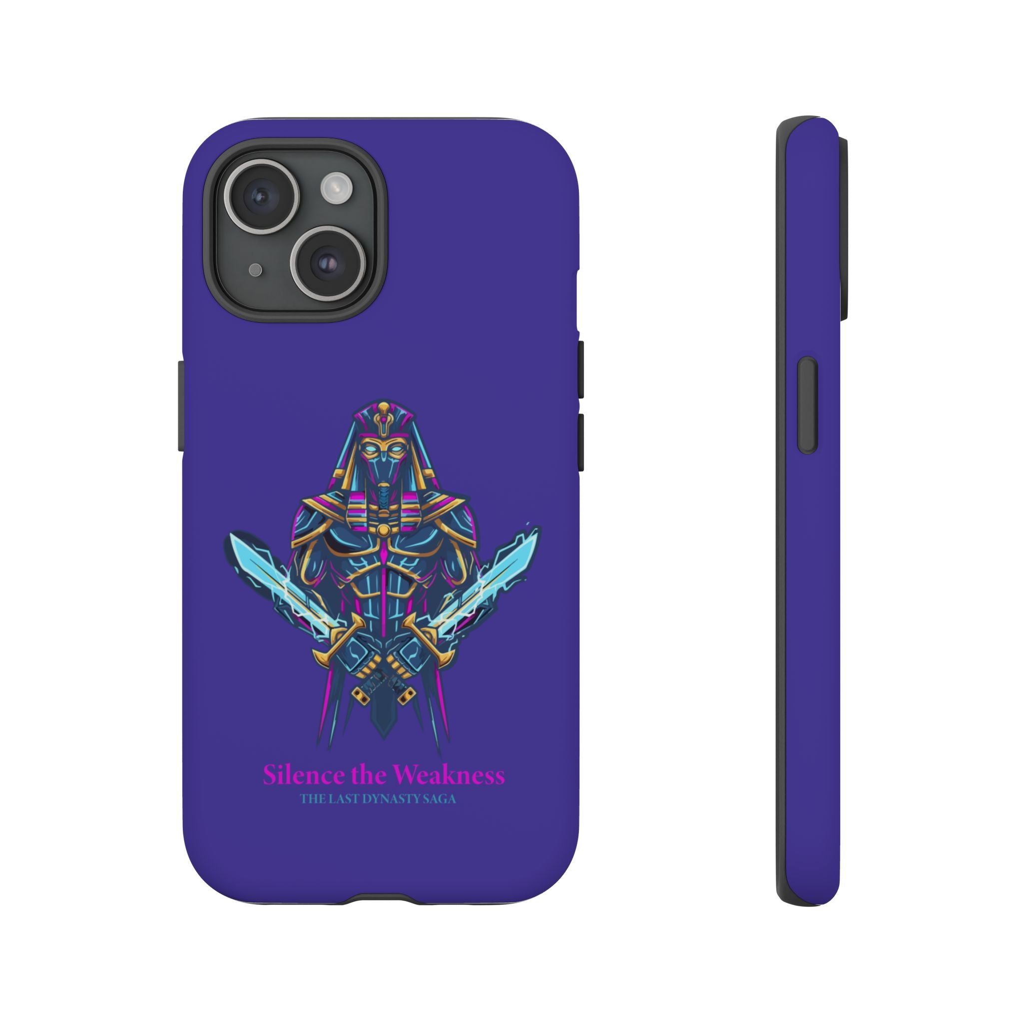 Phone Case — Neon Pharaoh Dual Swords "Silence the Weakness"
