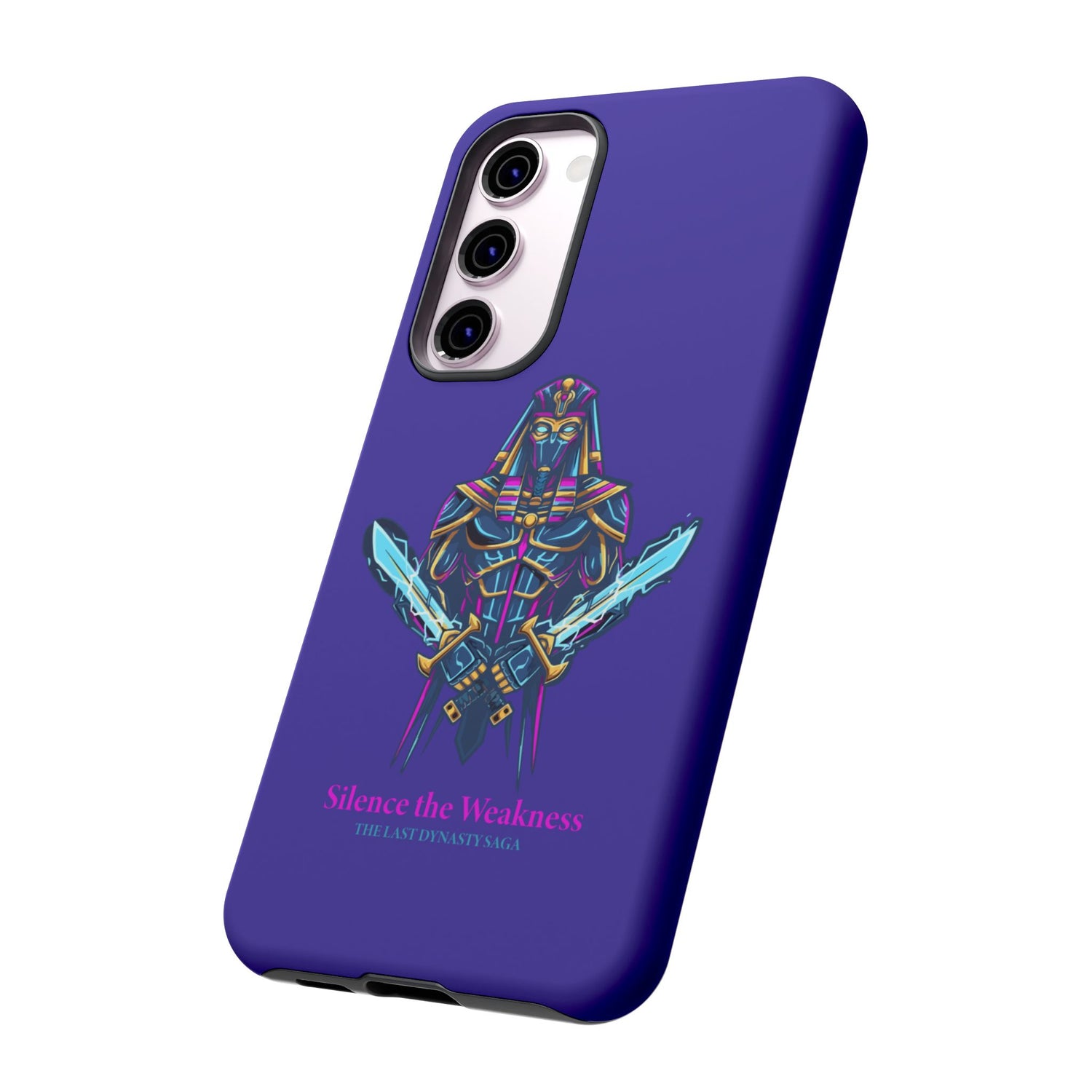 Phone Case — Neon Pharaoh Dual Swords "Silence the Weakness"