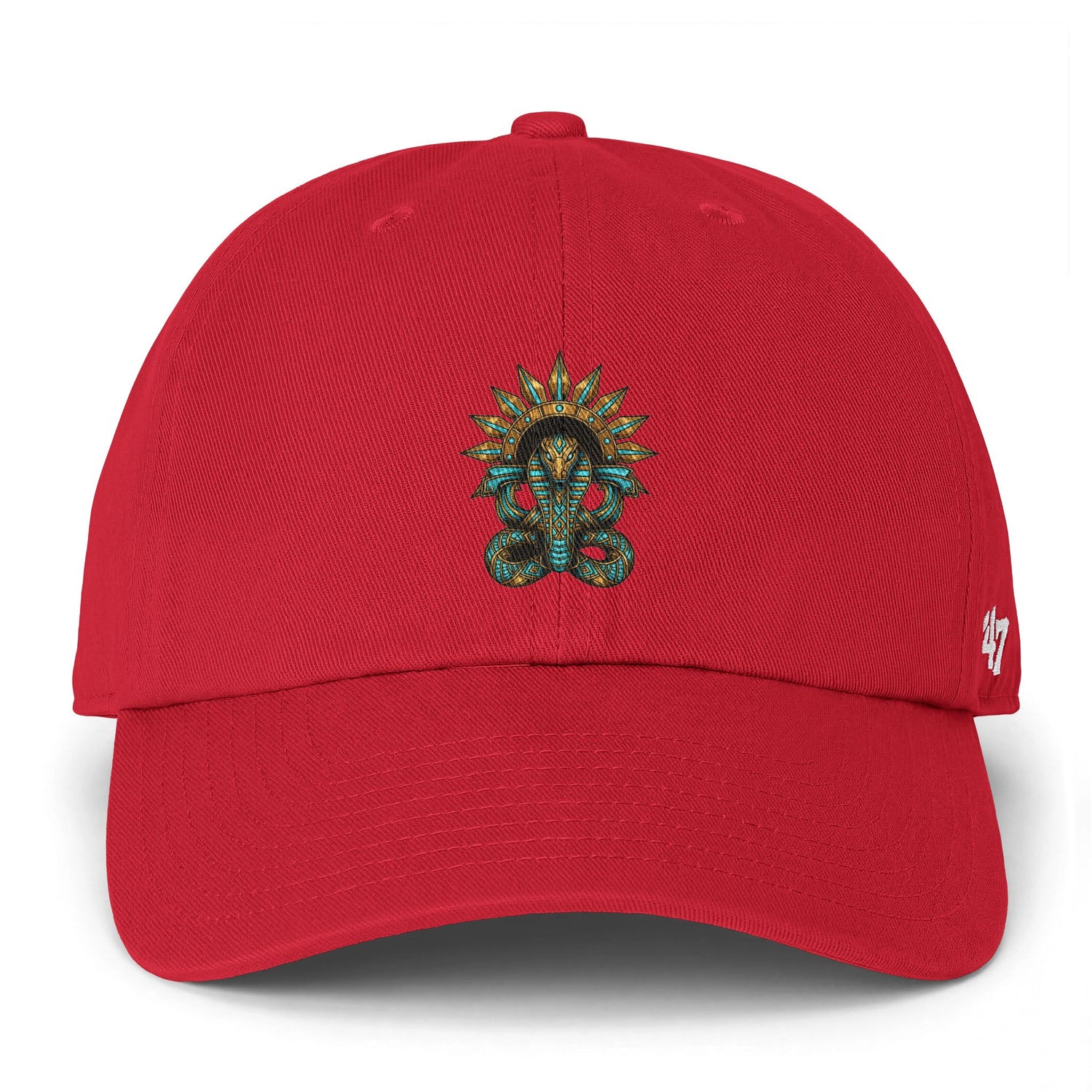 Embroidered Serpent Sun-disc Cap — Clean Up Cap