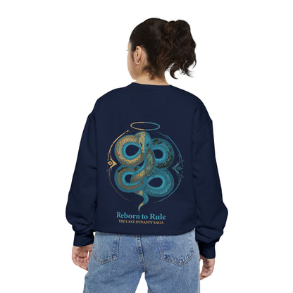 Snake Emblem Sweatshirt — "Reborn to Rule" Graphic Crewneck