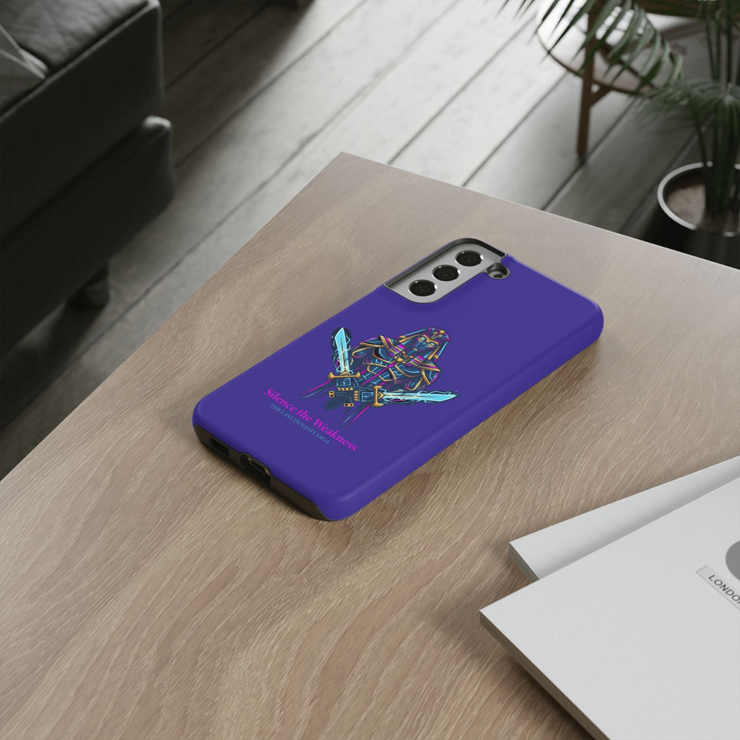 Phone Case — Neon Pharaoh Dual Swords "Silence the Weakness"