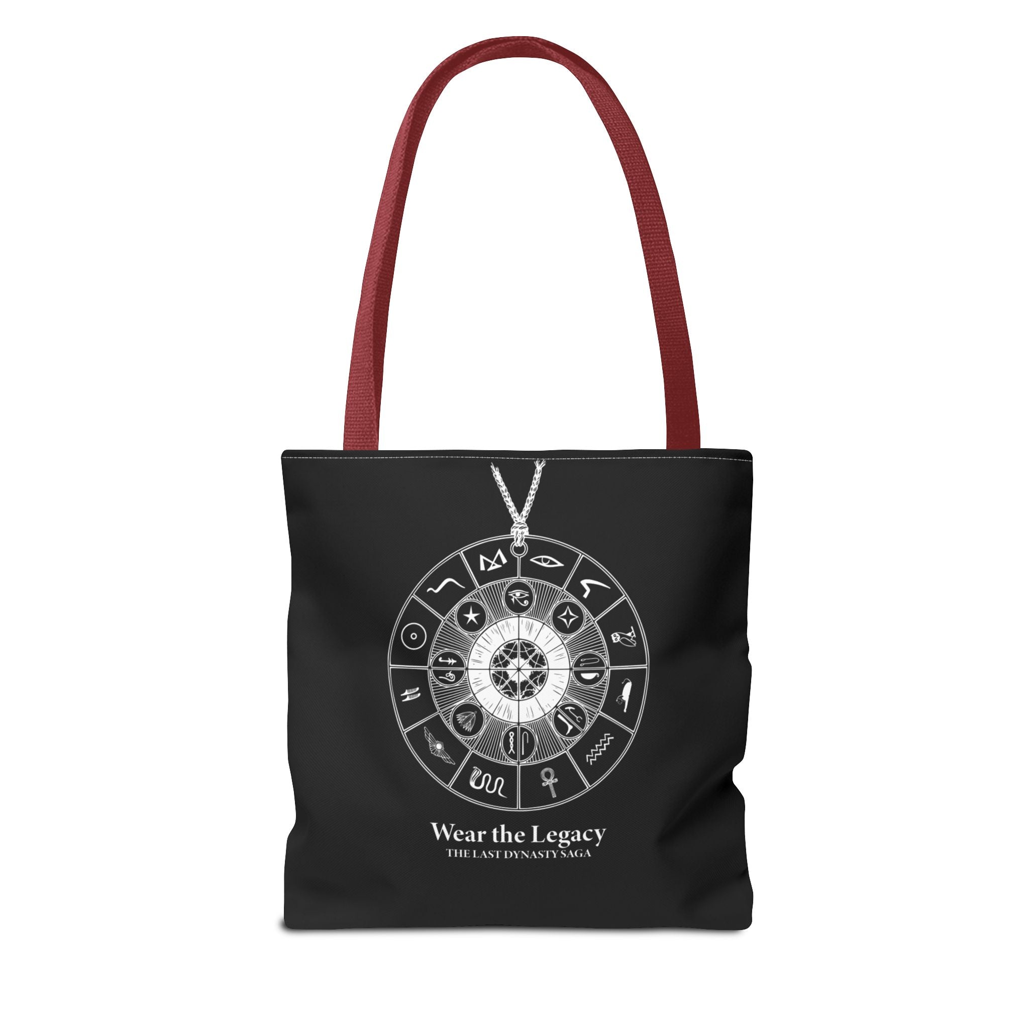 Mystic Temple Tote Bag — Ancient Light &amp; Symbolic Wheel AOP Tote