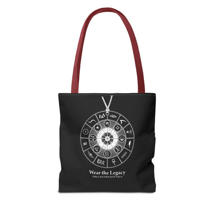 Mystic Temple Tote Bag — Ancient Light &amp; Symbolic Wheel AOP Tote