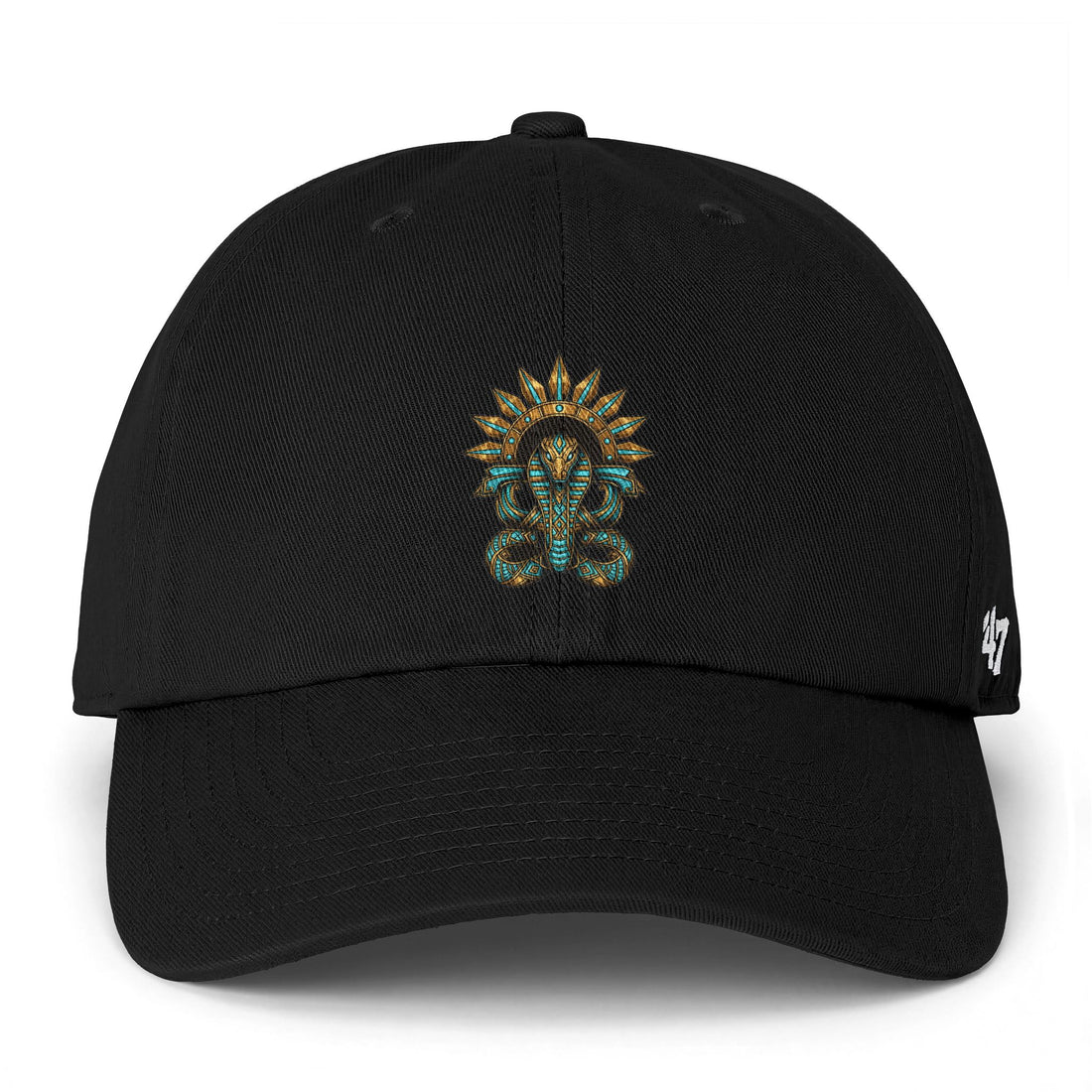 Embroidered Serpent Sun-disc Cap — Clean Up Cap