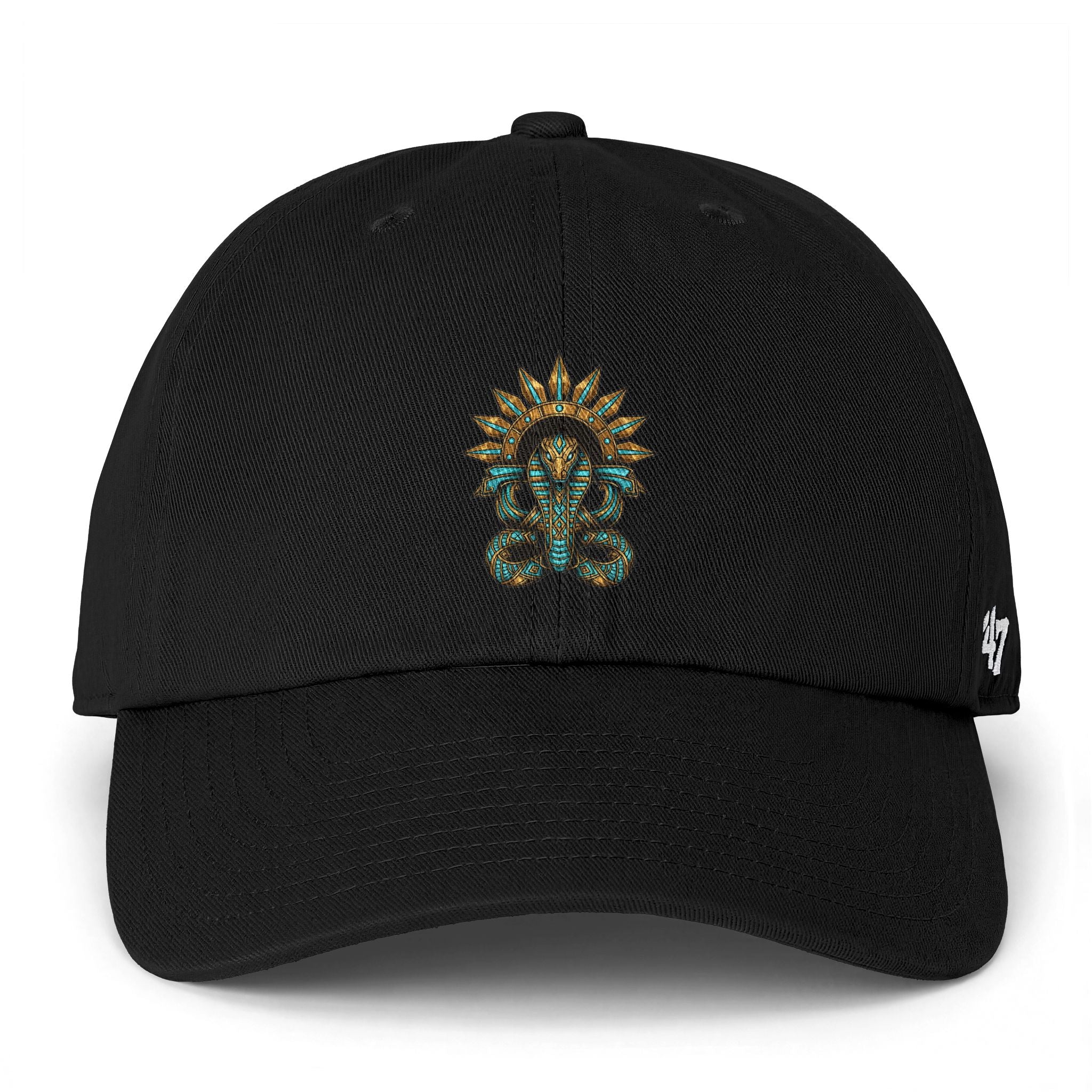 Embroidered Serpent Sun-disc Cap — Clean Up Cap