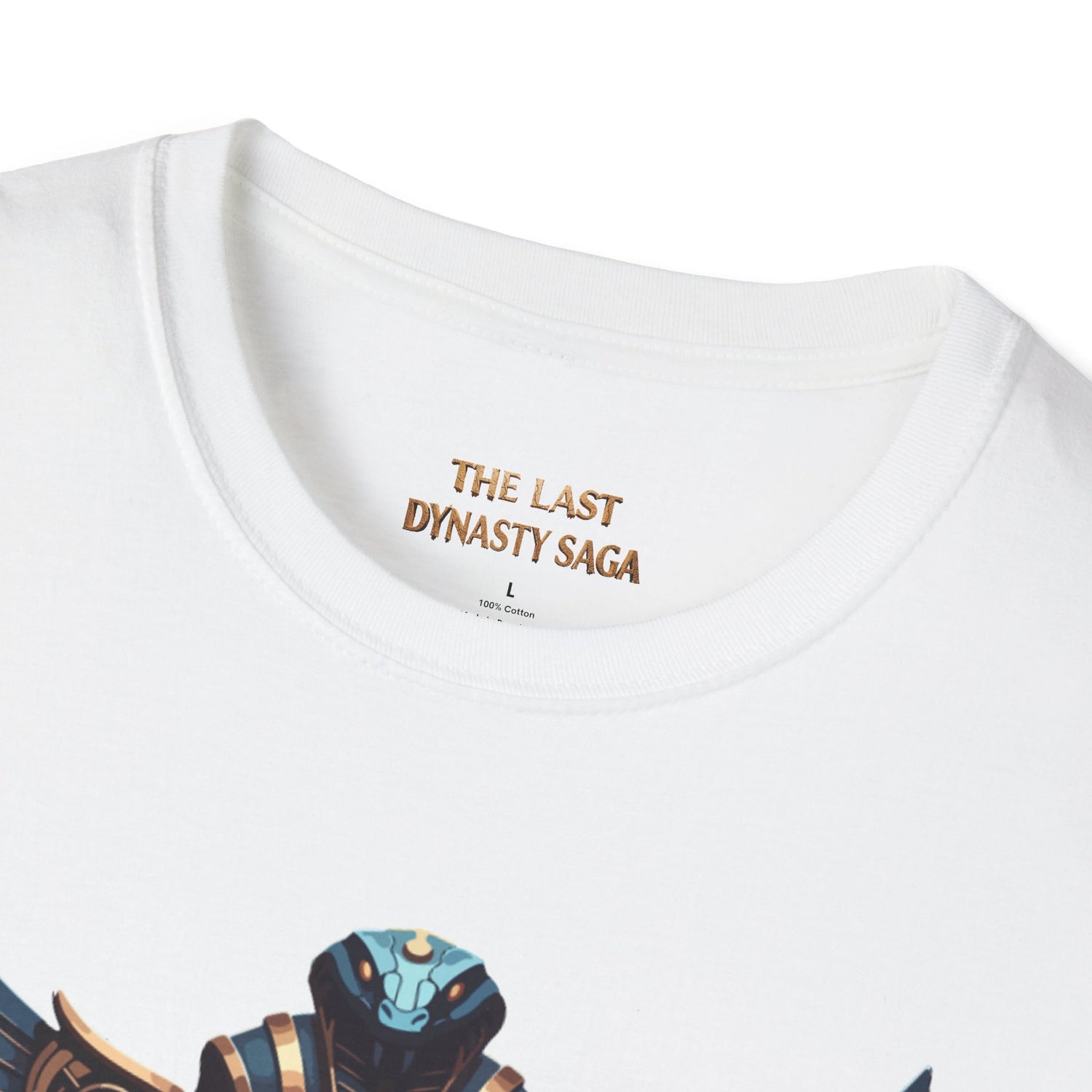 Egyptian Pharaoh Chest &amp; Serpent Back T-Shirt — "This Is Your Awakening / Endless Power"