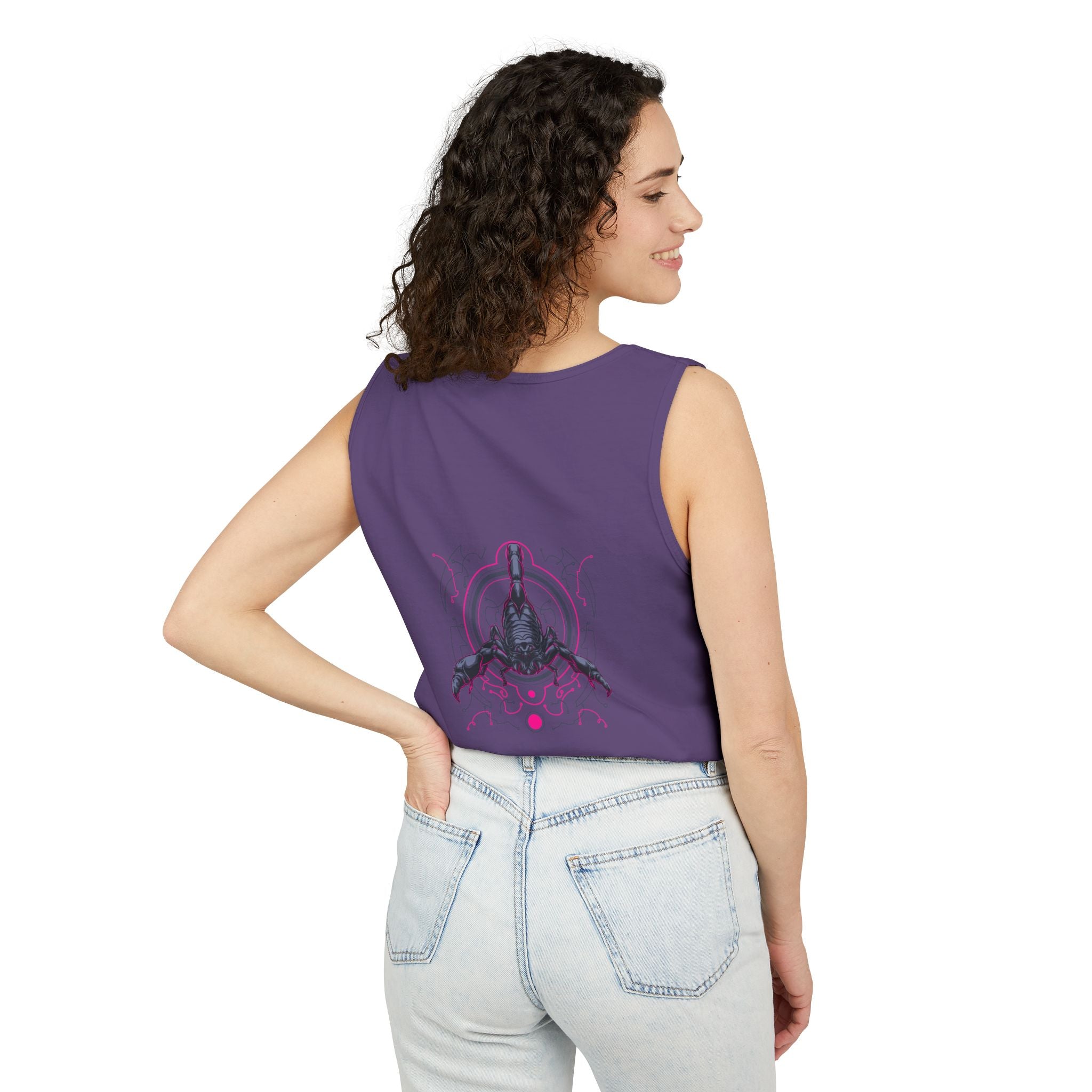 Scorpion Graphic Tank Top — Dark Cosmic Scorpion Art