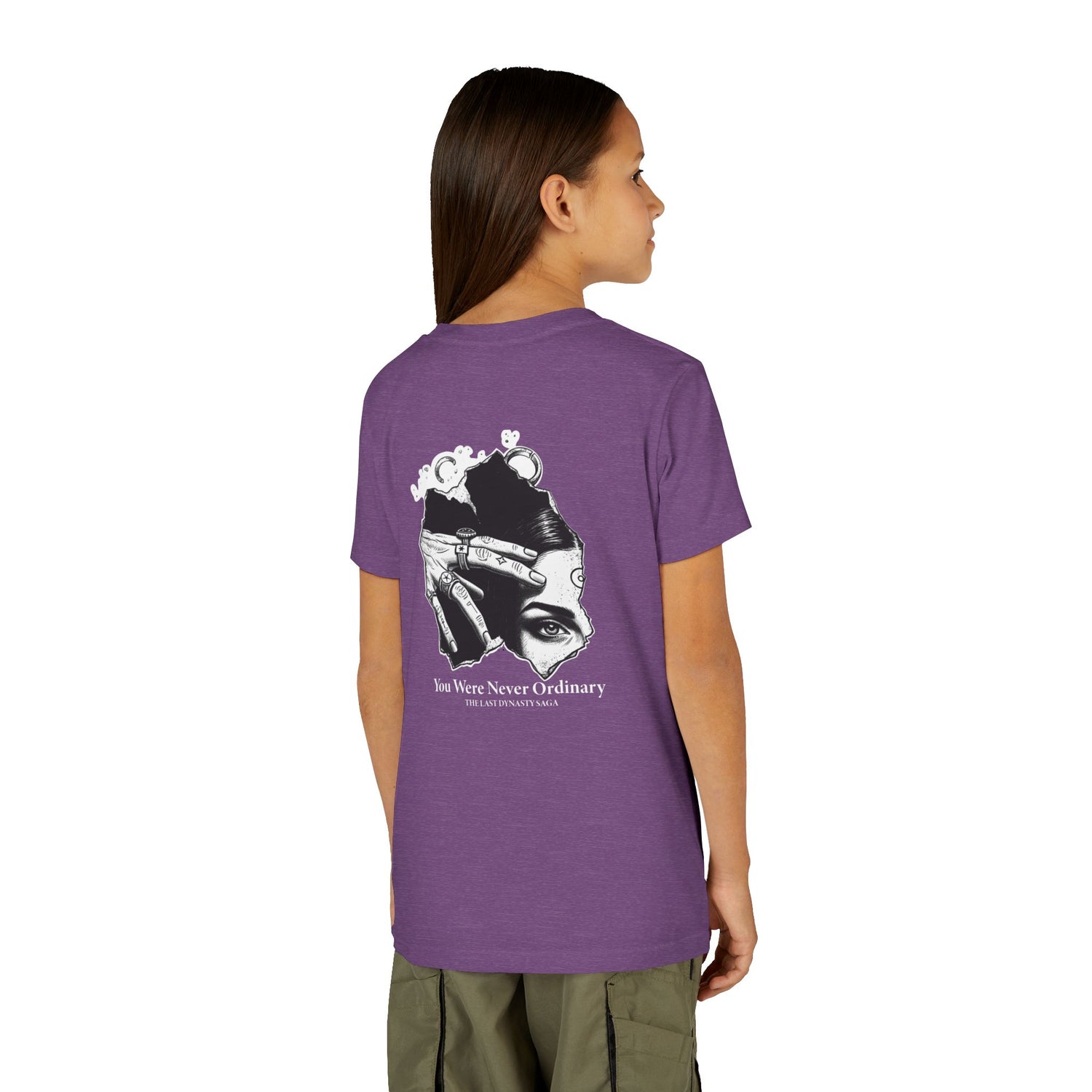 Youth Graphic Tee — THE SAGA Compass &amp; Abstract Hero&