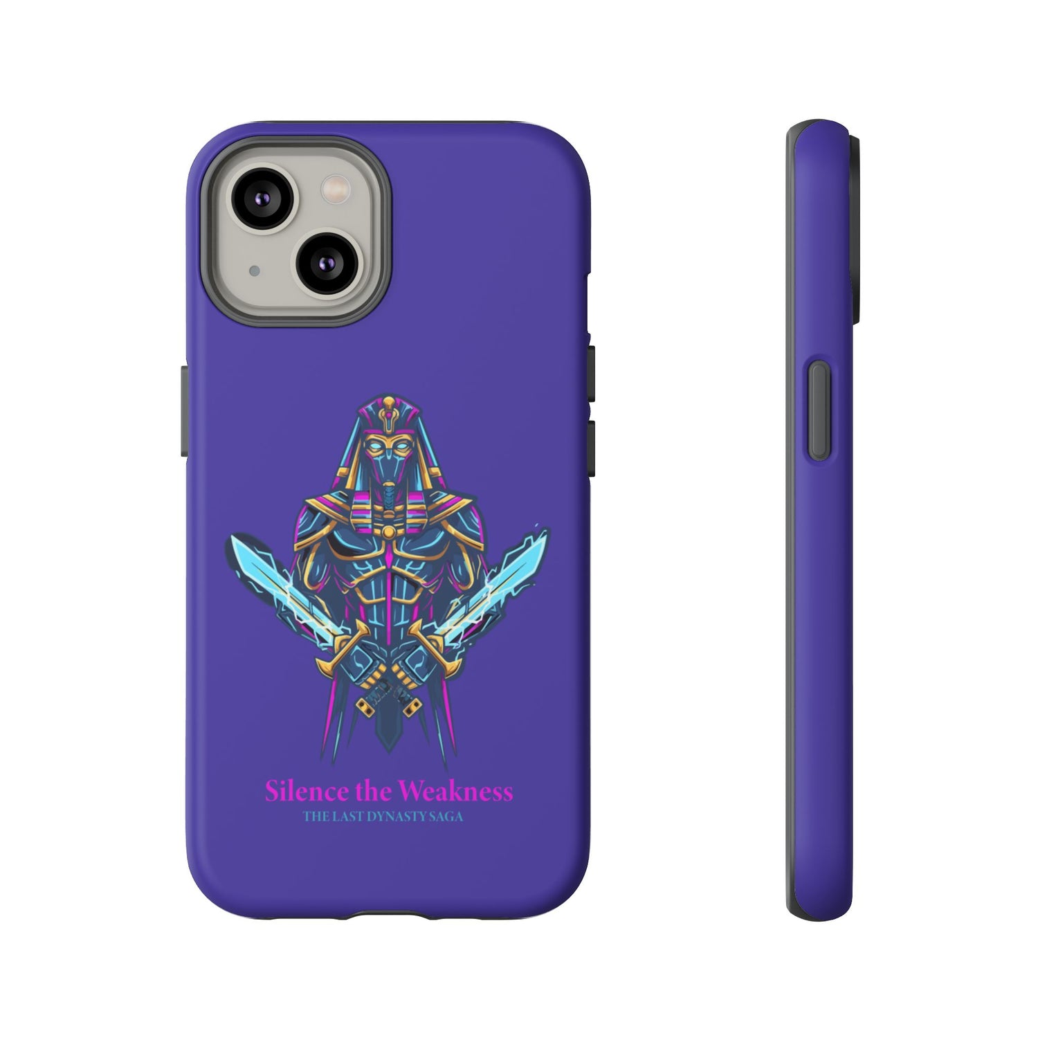 Phone Case — Neon Pharaoh Dual Swords "Silence the Weakness"
