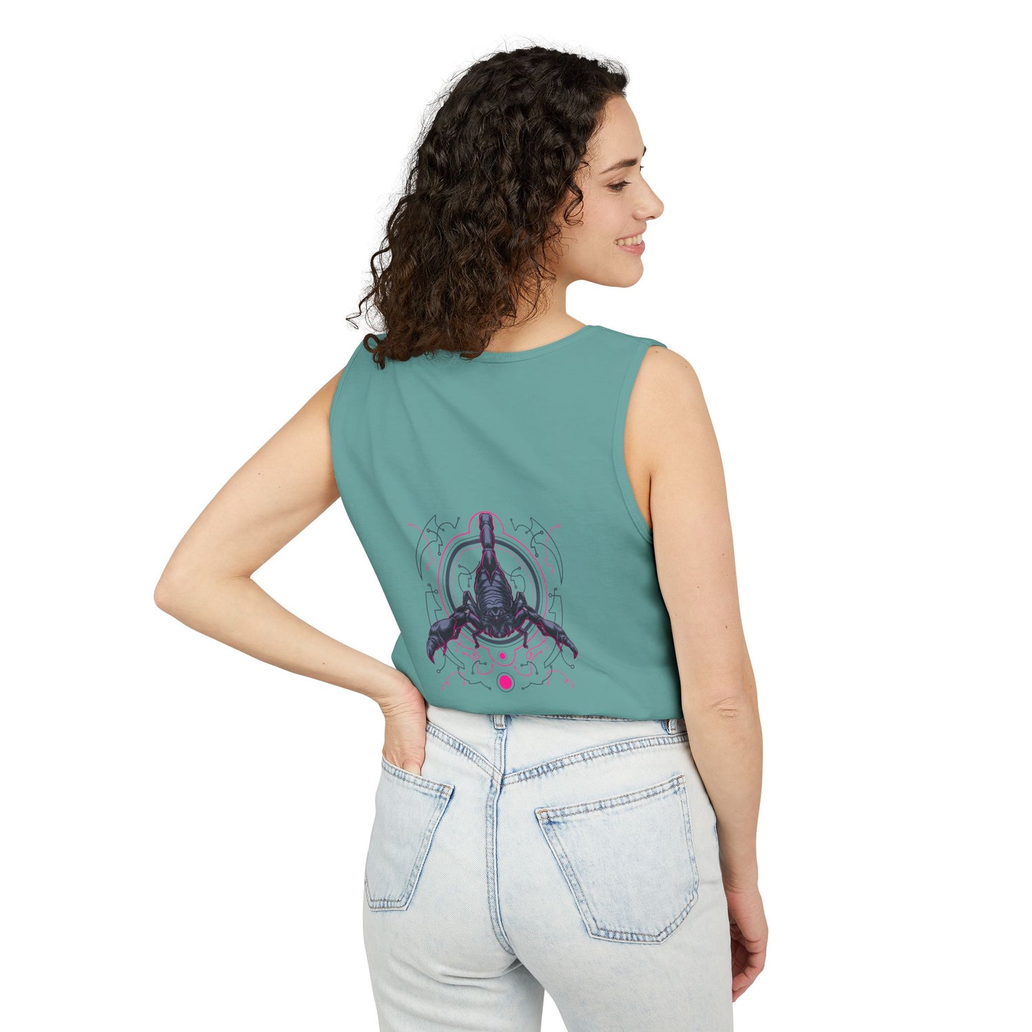 Scorpion Graphic Tank Top — Dark Cosmic Scorpion Art