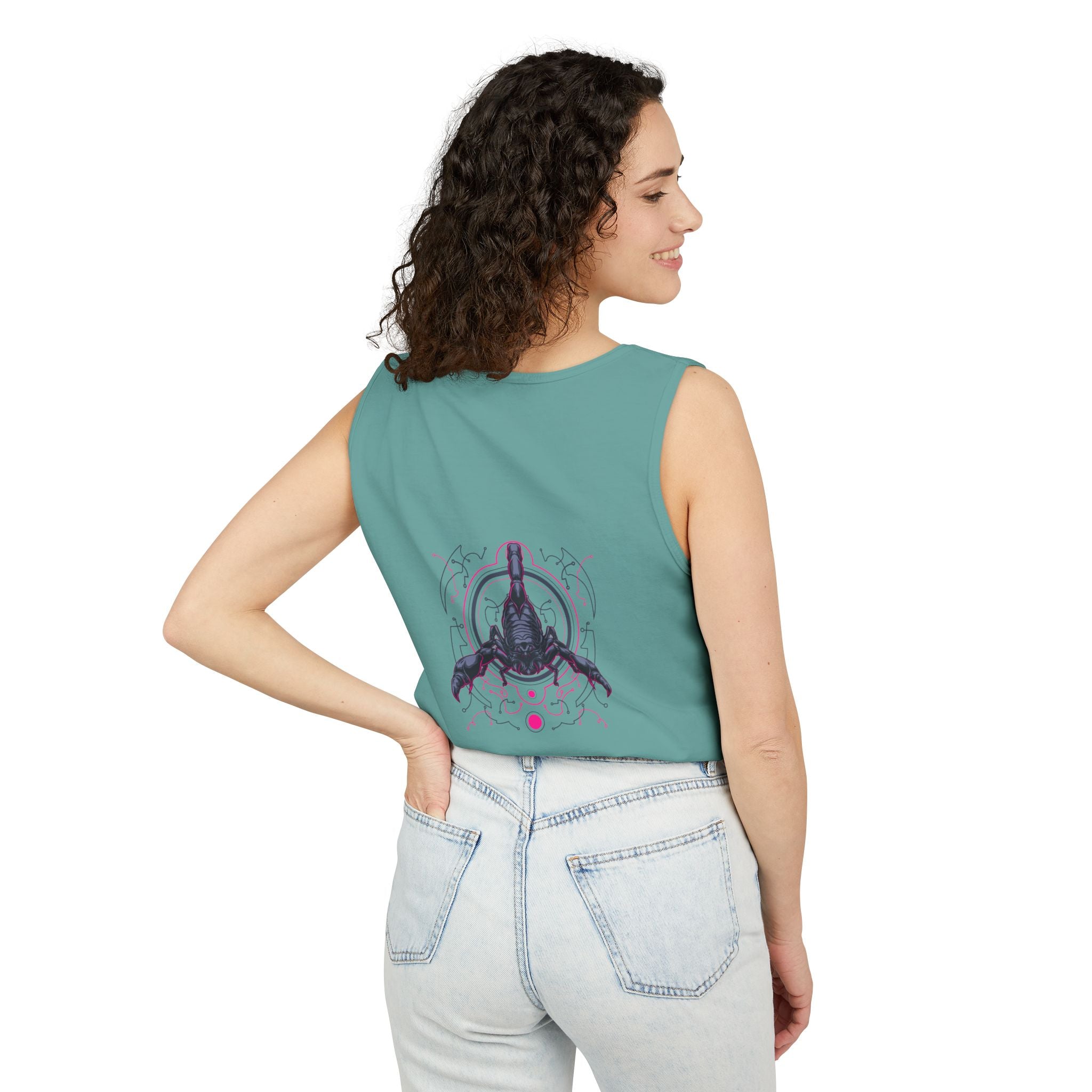 Scorpion Graphic Tank Top — Dark Cosmic Scorpion Art