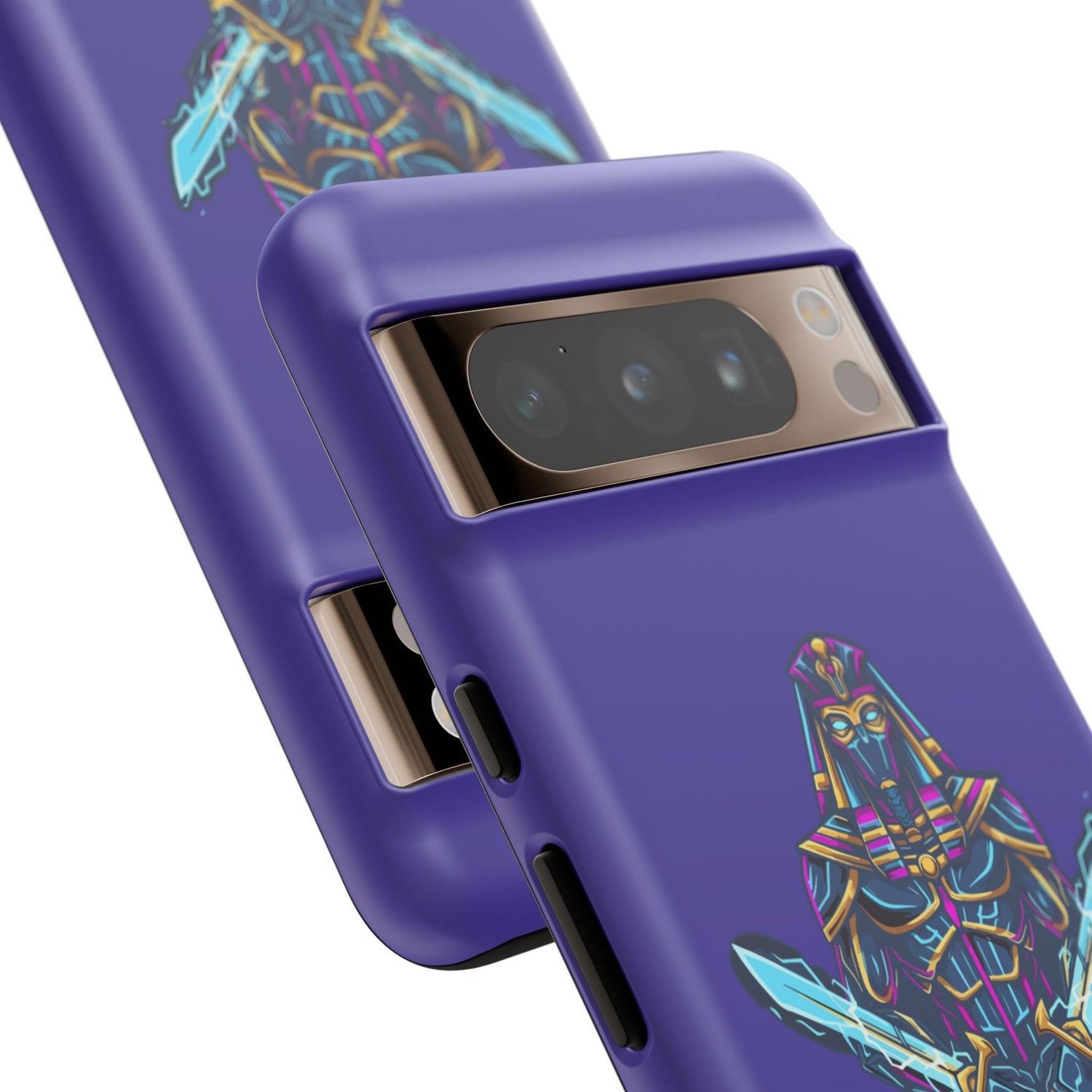 Phone Case — Neon Pharaoh Dual Swords "Silence the Weakness"