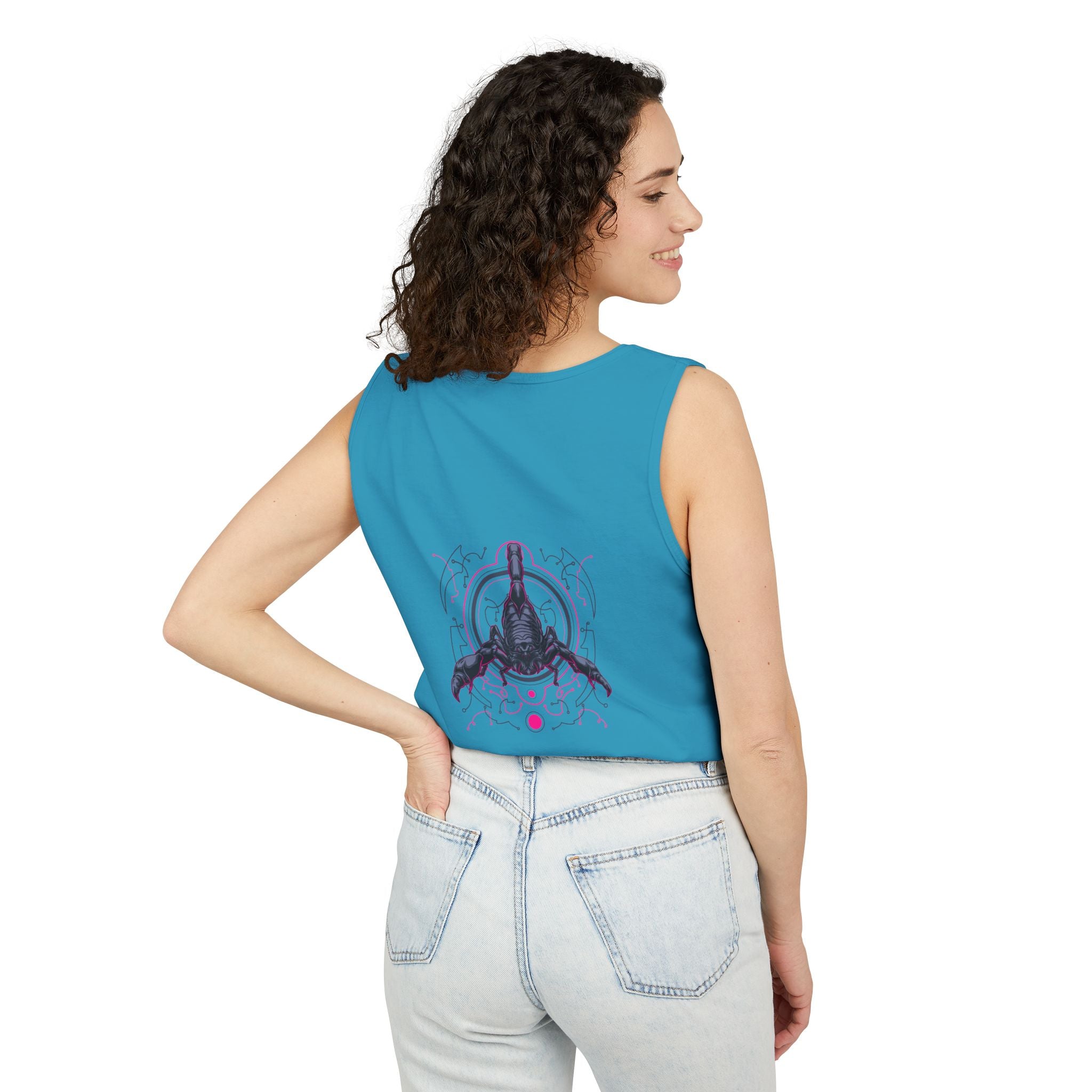 Scorpion Graphic Tank Top — Dark Cosmic Scorpion Art