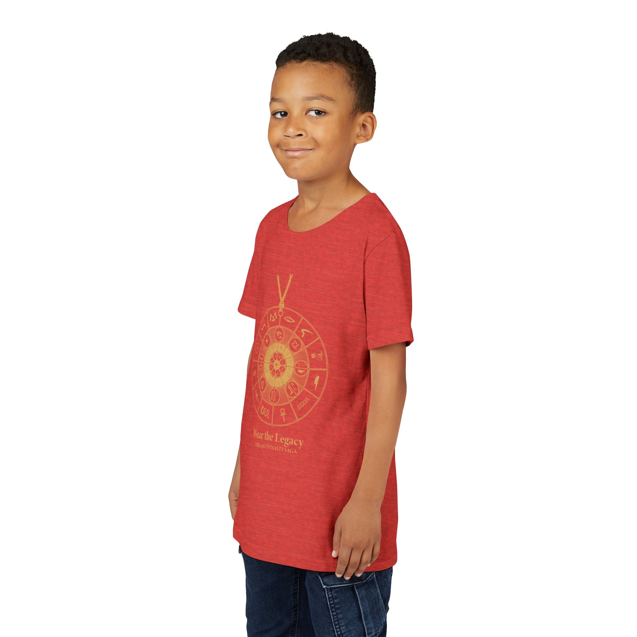 Youth Graphic Tee — THE SAGA Compass &amp; Abstract Hero&