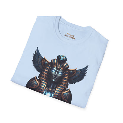 Egyptian Pharaoh Chest &amp; Serpent Back T-Shirt — "This Is Your Awakening / Endless Power"