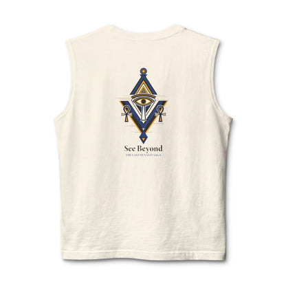 Egyptian Scarab Muscle Tank — "This Is Your Awakening" Mystical Graphic