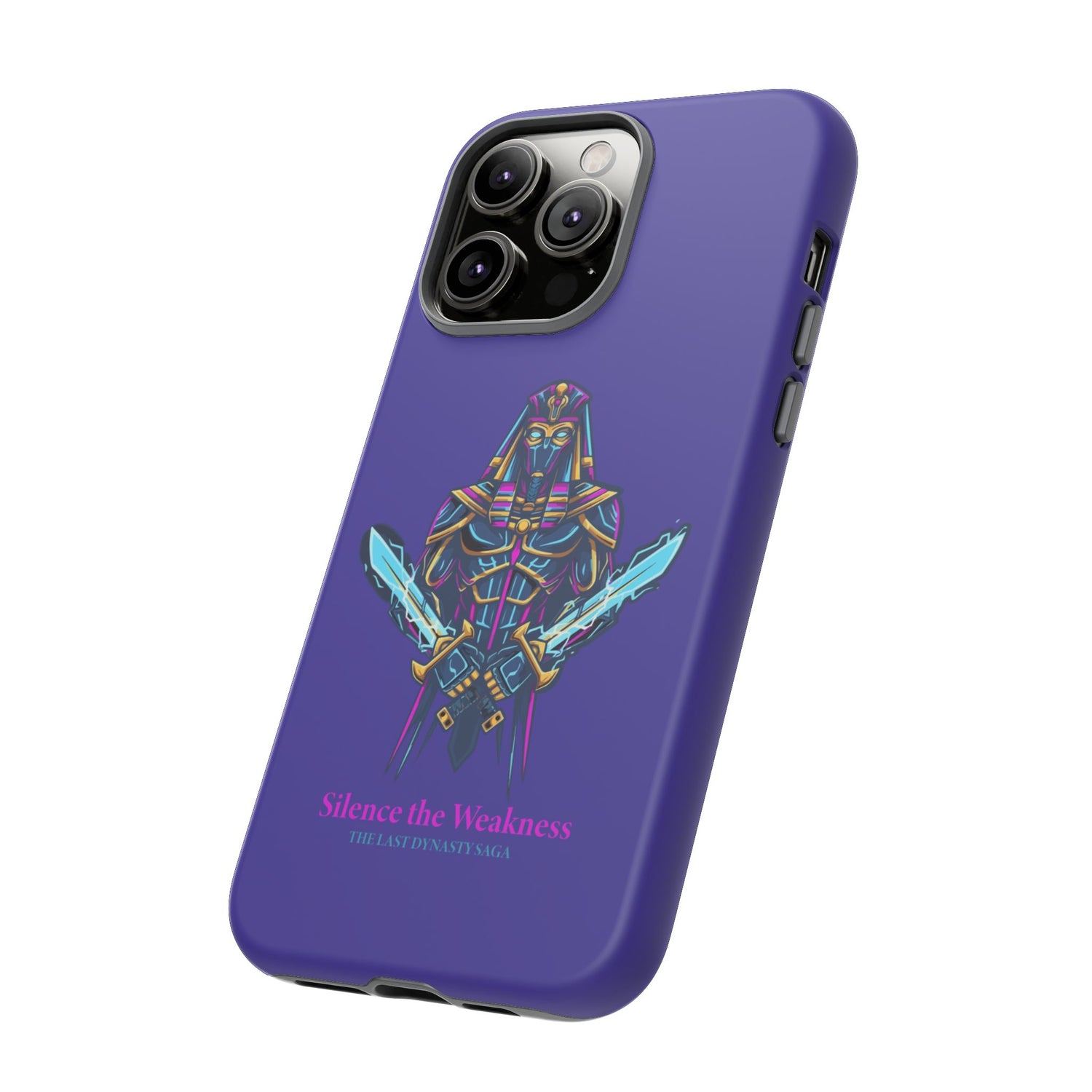 Phone Case — Neon Pharaoh Dual Swords "Silence the Weakness"