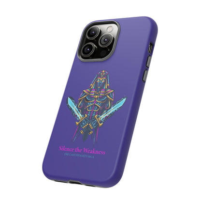 Phone Case — Neon Pharaoh Dual Swords "Silence the Weakness"