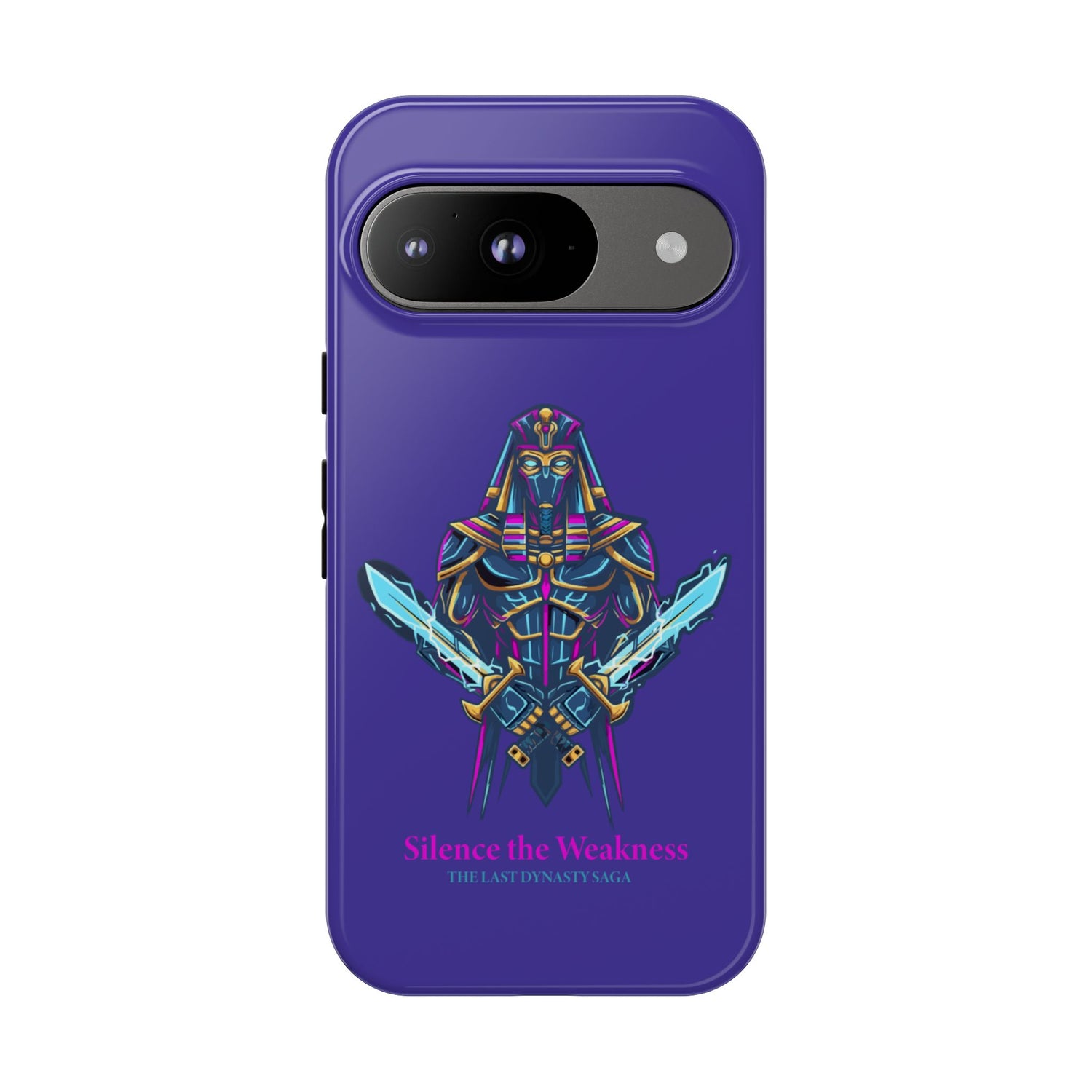 Phone Case — Neon Pharaoh Dual Swords "Silence the Weakness"