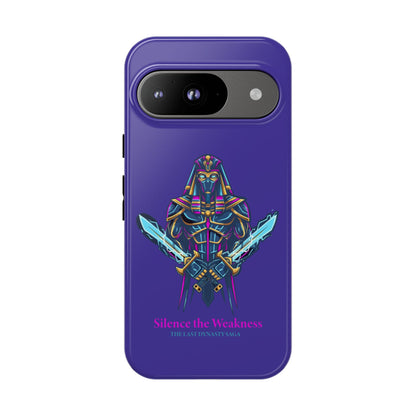Phone Case — Neon Pharaoh Dual Swords "Silence the Weakness"