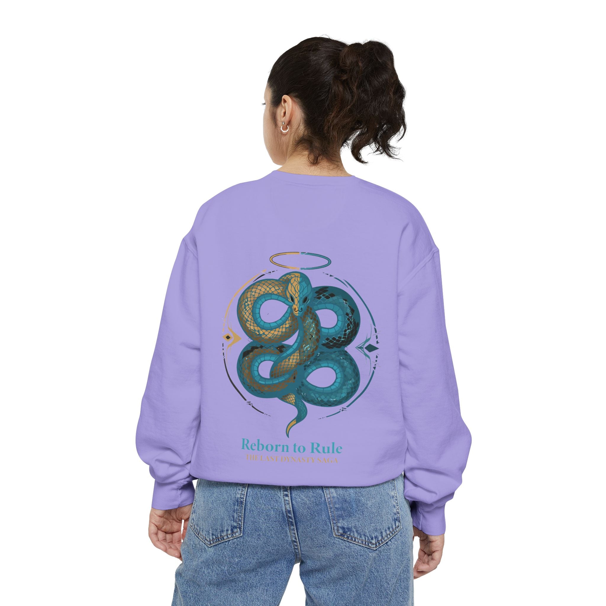 Snake Emblem Sweatshirt — "Reborn to Rule" Graphic Crewneck
