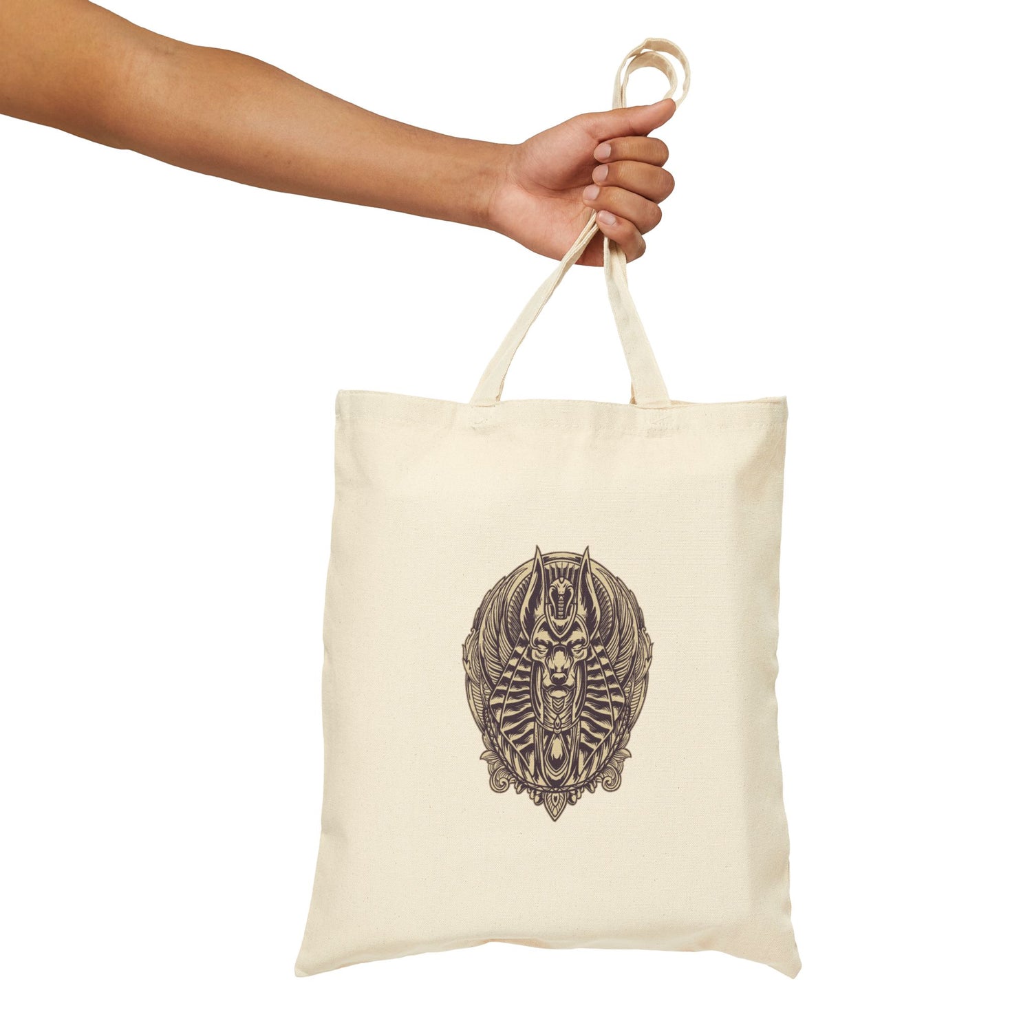 Canvas Tote Bag — Geometric Musical Horse &amp; Intricate Mandala Horse Art