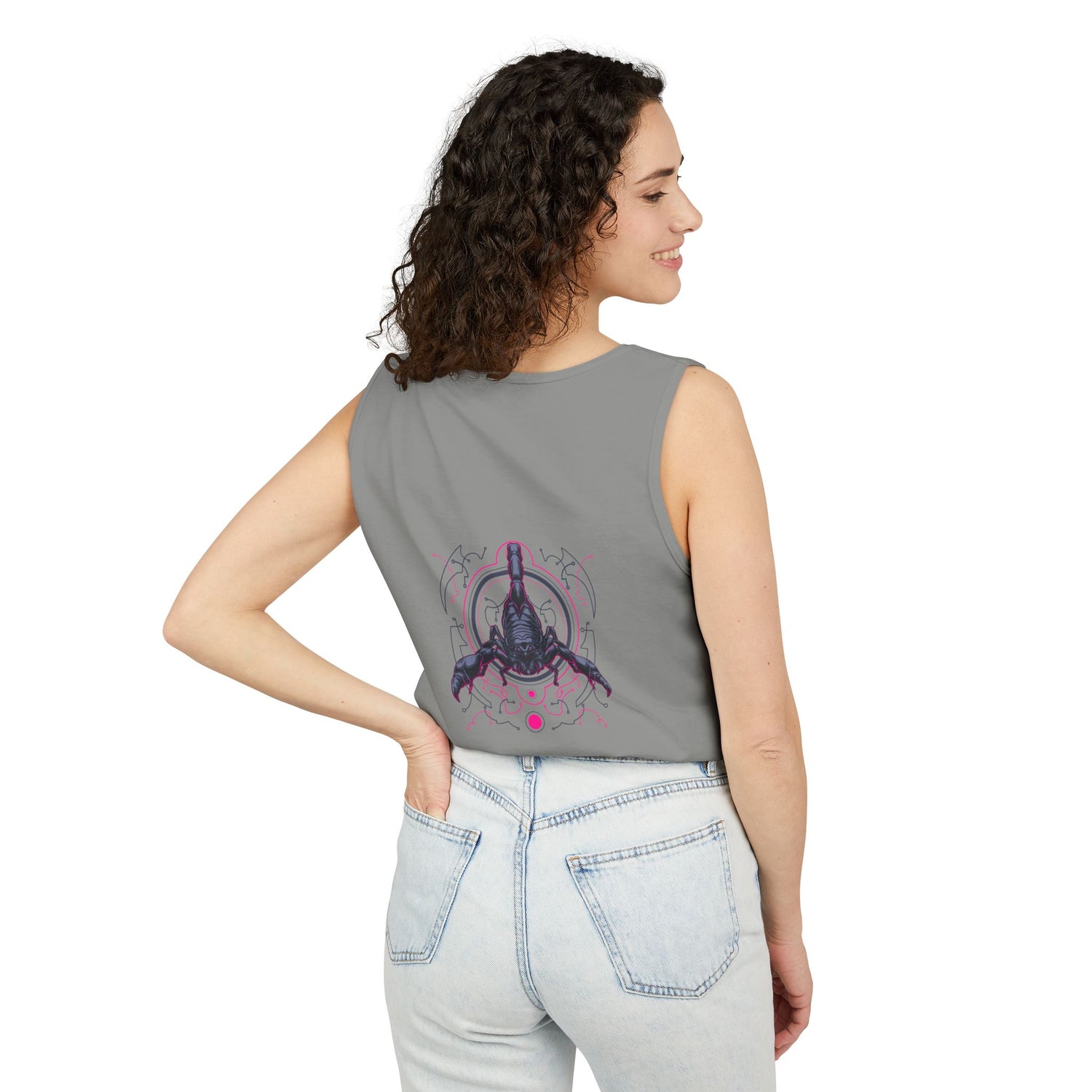 Scorpion Graphic Tank Top — Dark Cosmic Scorpion Art