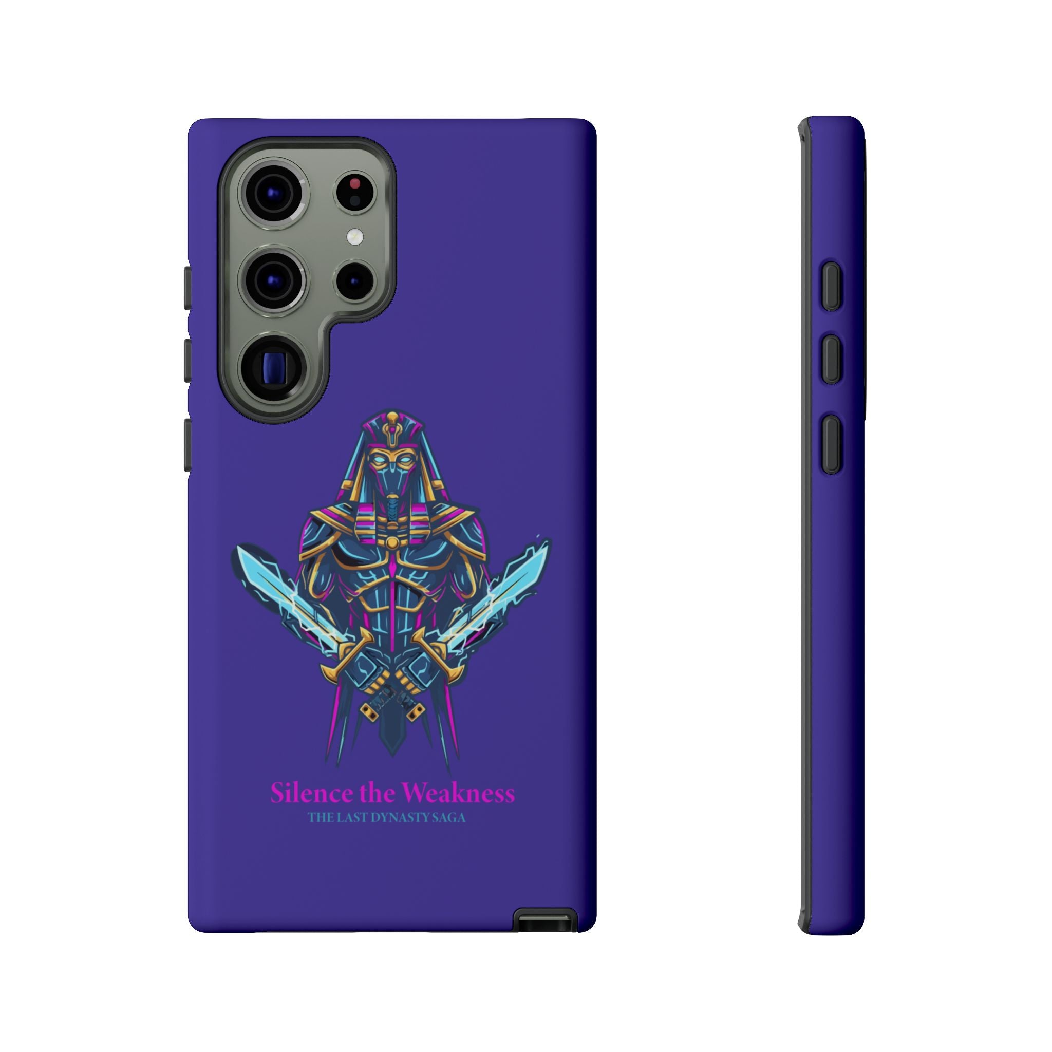 Phone Case — Neon Pharaoh Dual Swords "Silence the Weakness"