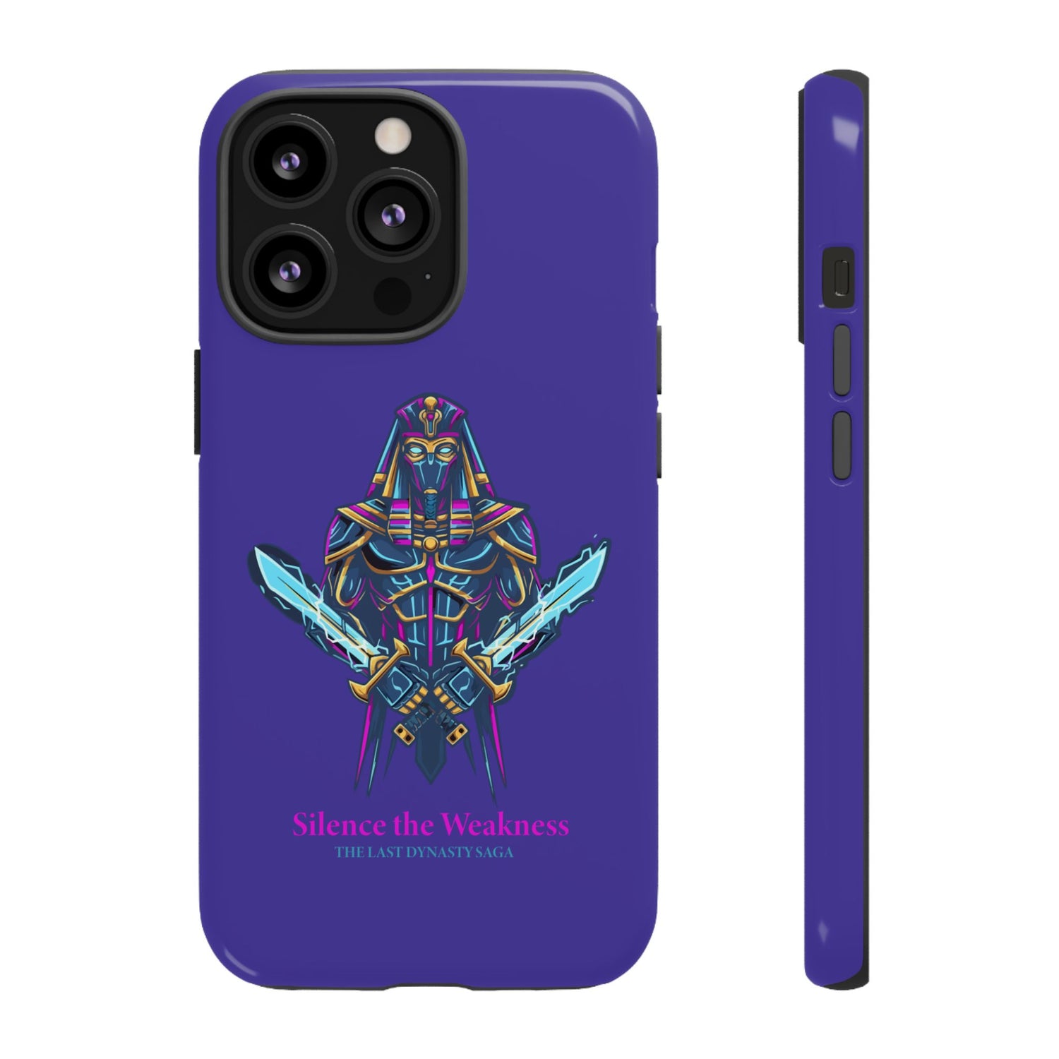 Phone Case — Neon Pharaoh Dual Swords "Silence the Weakness"