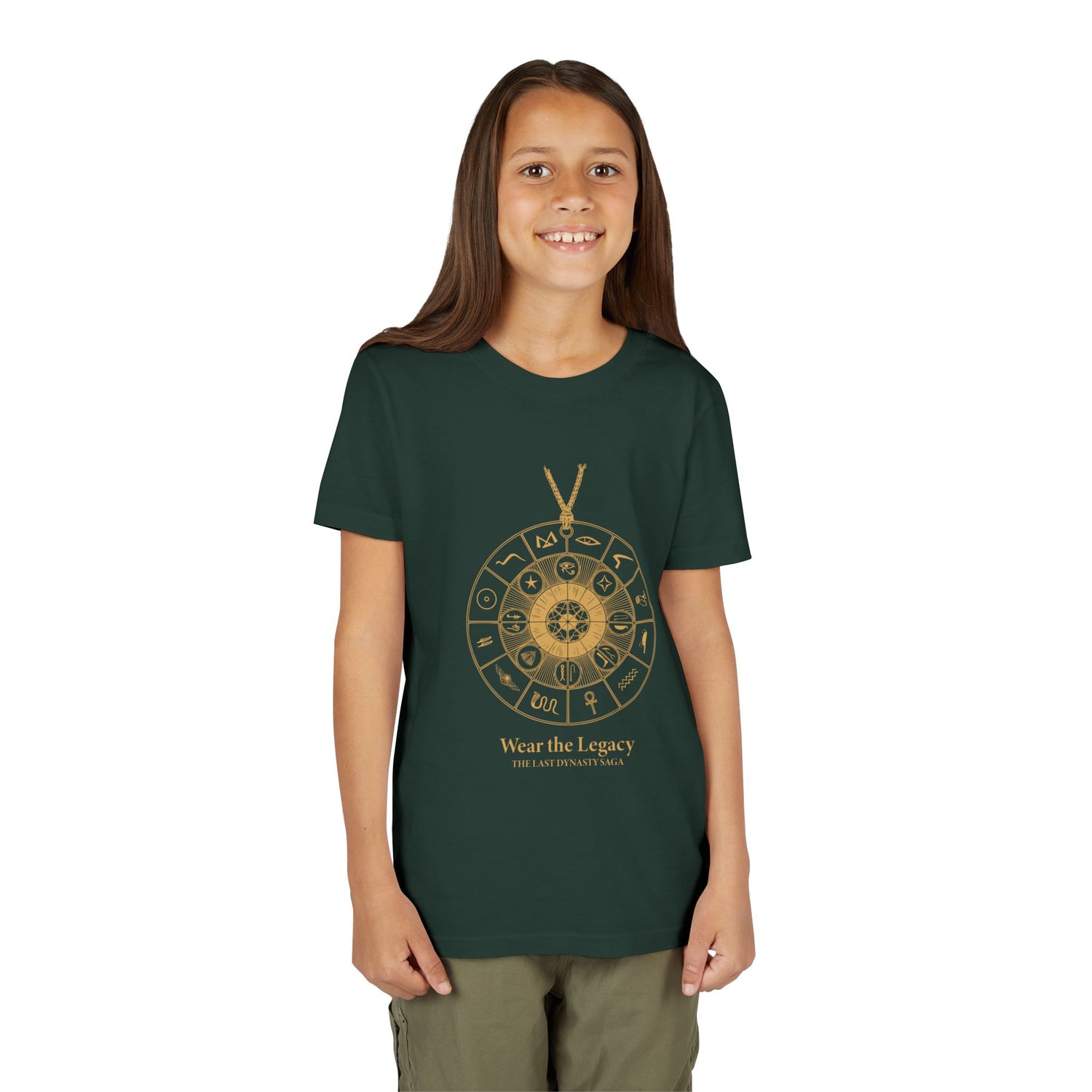 Youth Graphic Tee — THE SAGA Compass &amp; Abstract Hero&