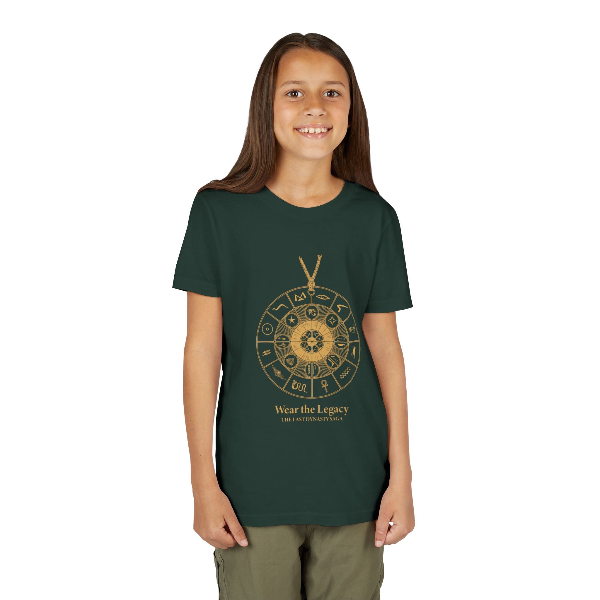 Youth Graphic Tee — THE SAGA Compass &amp; Abstract Hero&