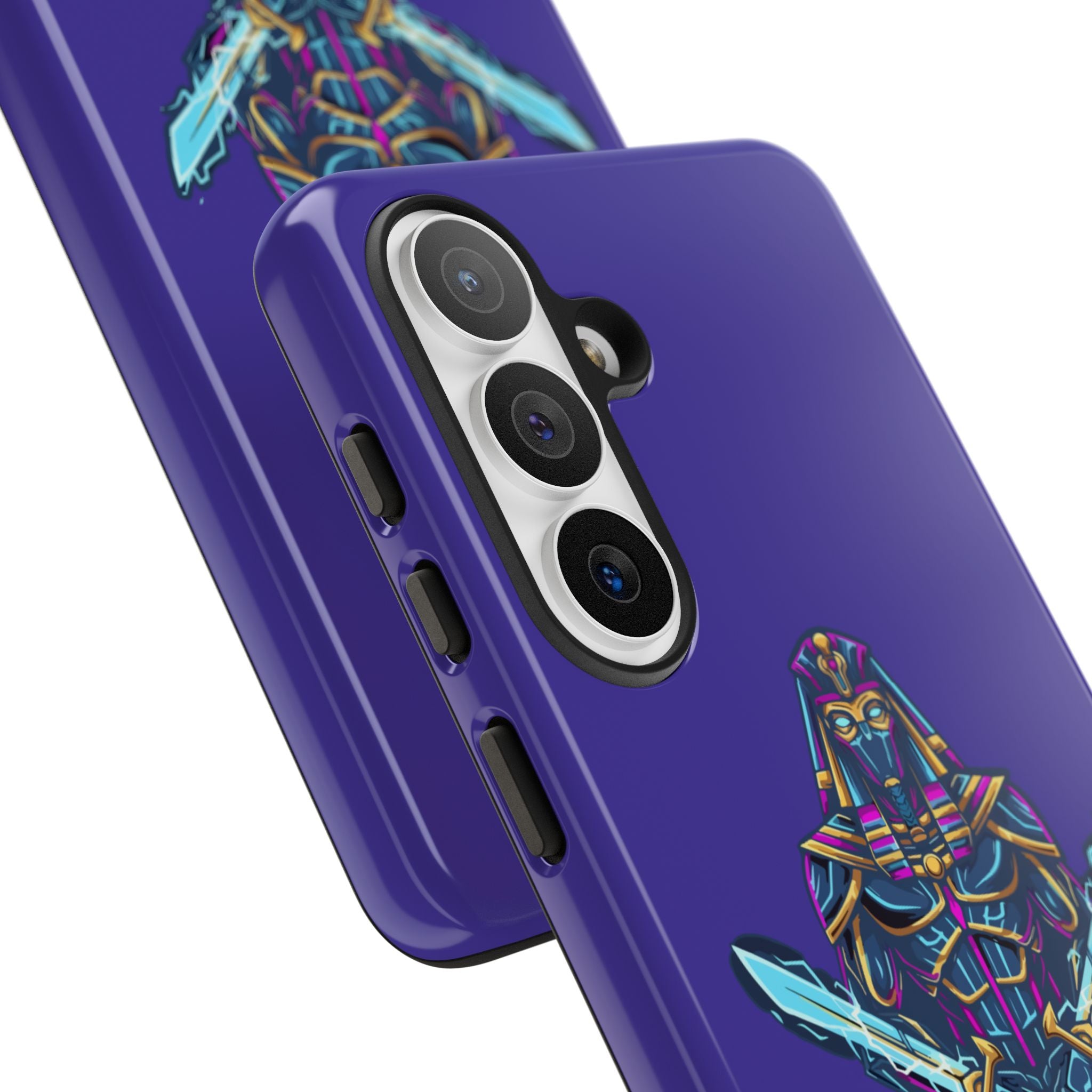 Phone Case — Neon Pharaoh Dual Swords "Silence the Weakness"
