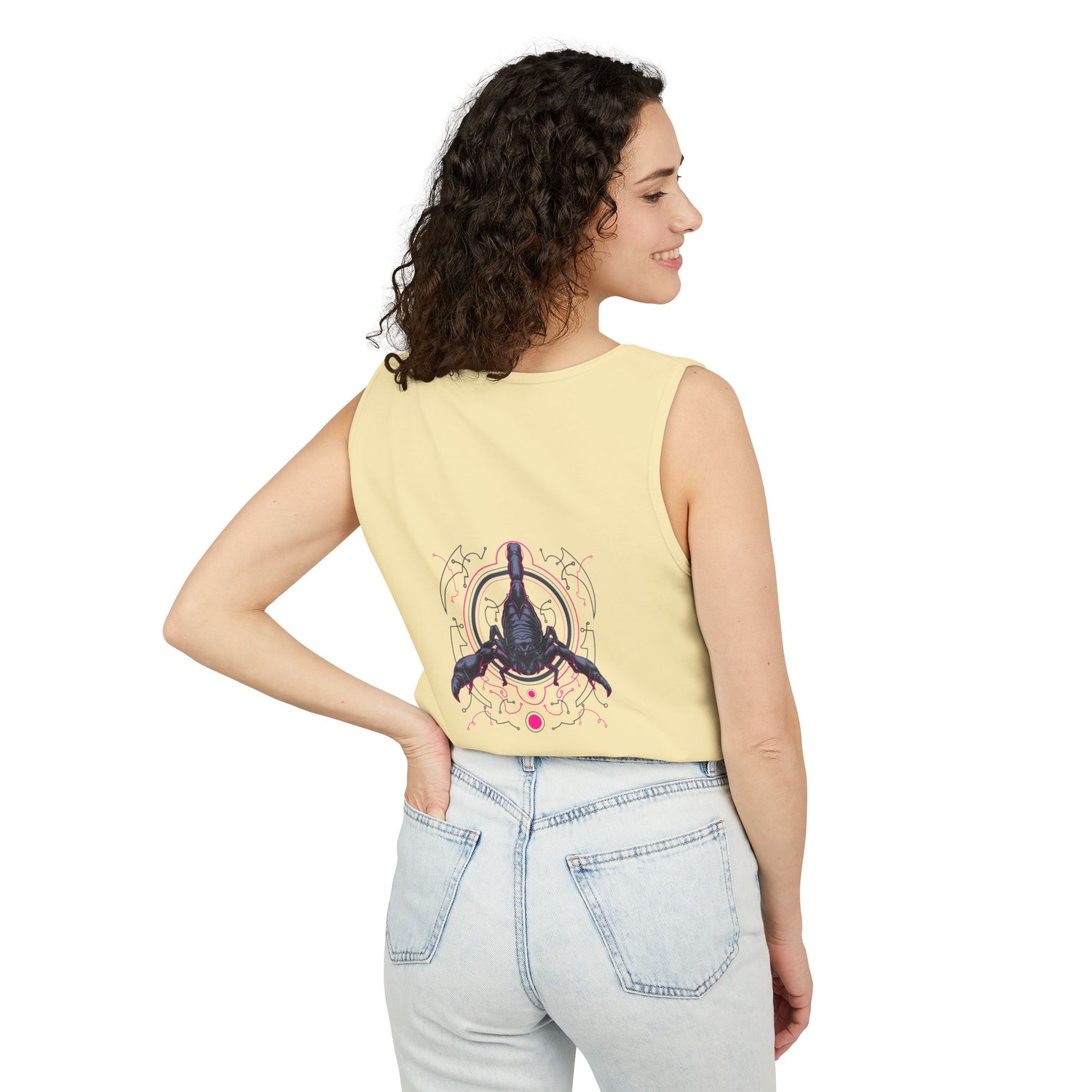 Scorpion Graphic Tank Top — Dark Cosmic Scorpion Art