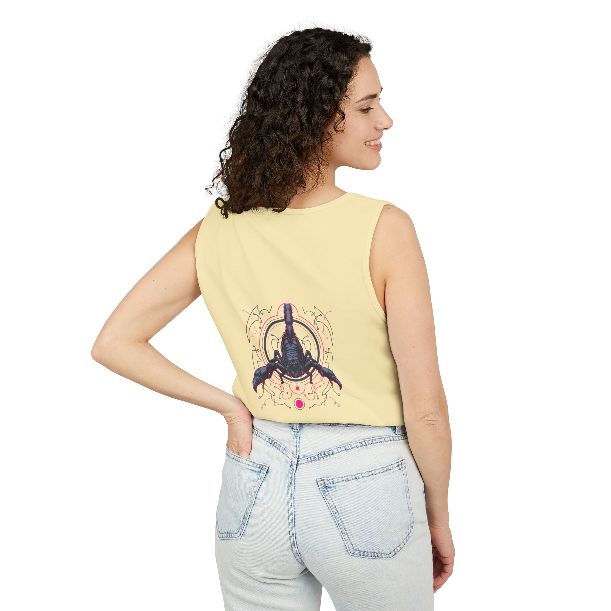 Scorpion Graphic Tank Top — Dark Cosmic Scorpion Art