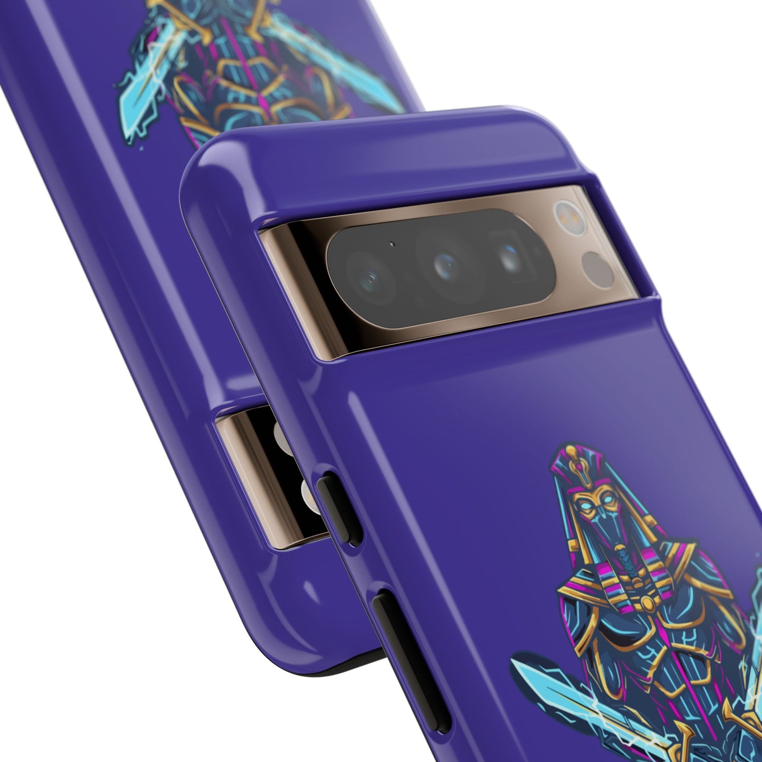 Phone Case — Neon Pharaoh Dual Swords "Silence the Weakness"