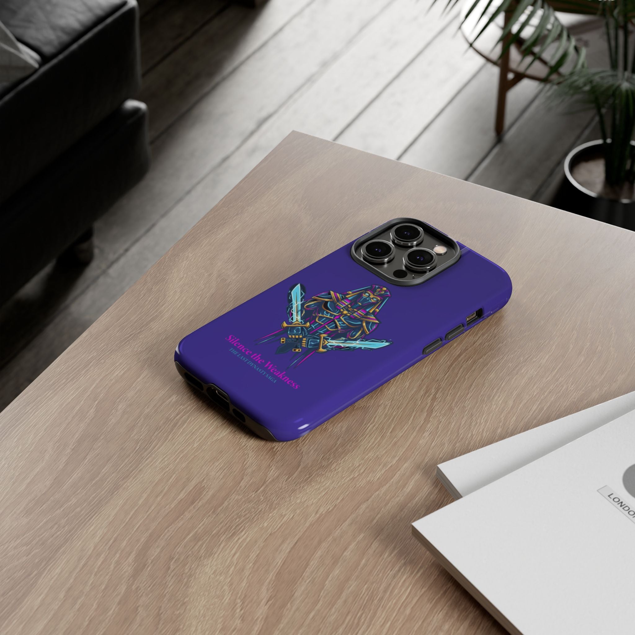 Phone Case — Neon Pharaoh Dual Swords "Silence the Weakness"