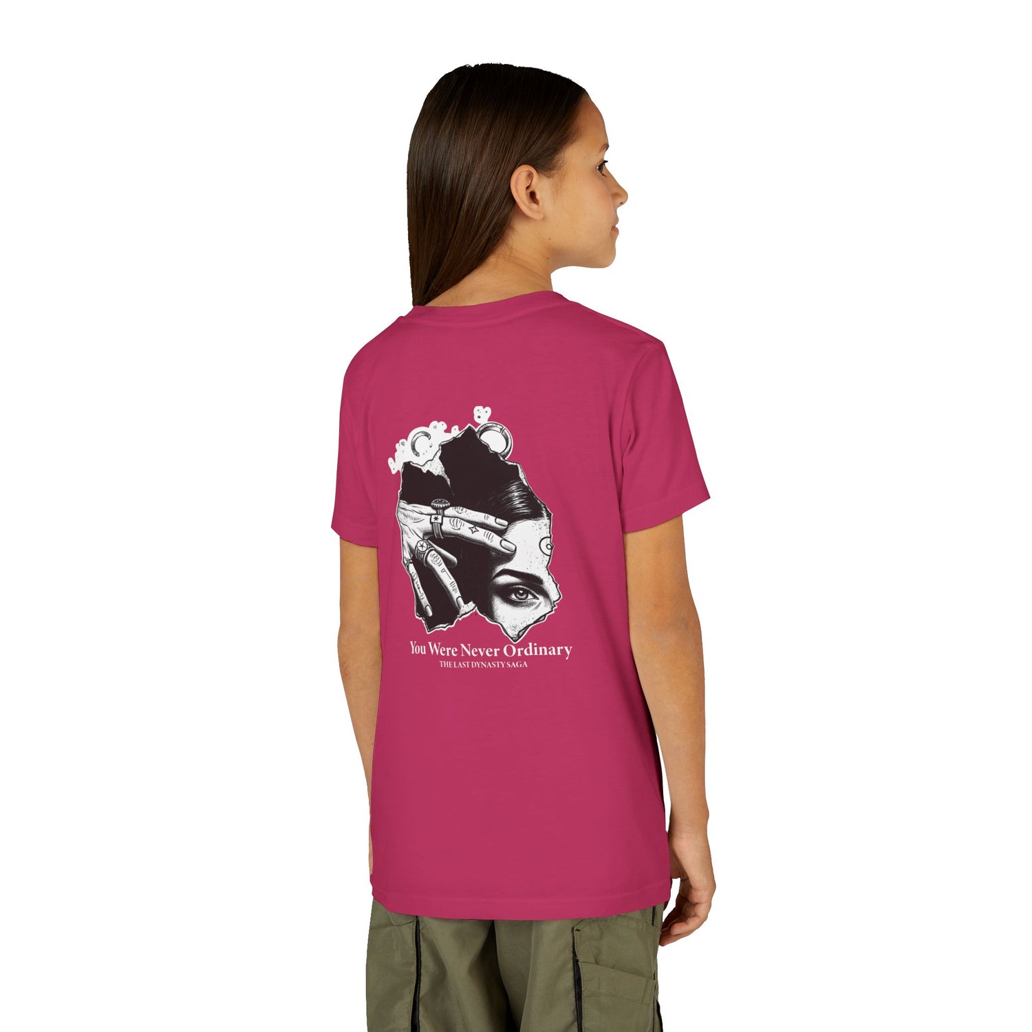 Youth Graphic Tee — THE SAGA Compass &amp; Abstract Hero&