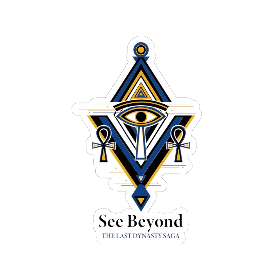 Last Dynasty Saga Sticker — Minimalist Retro Game Logo Kiss-Cut Sticker