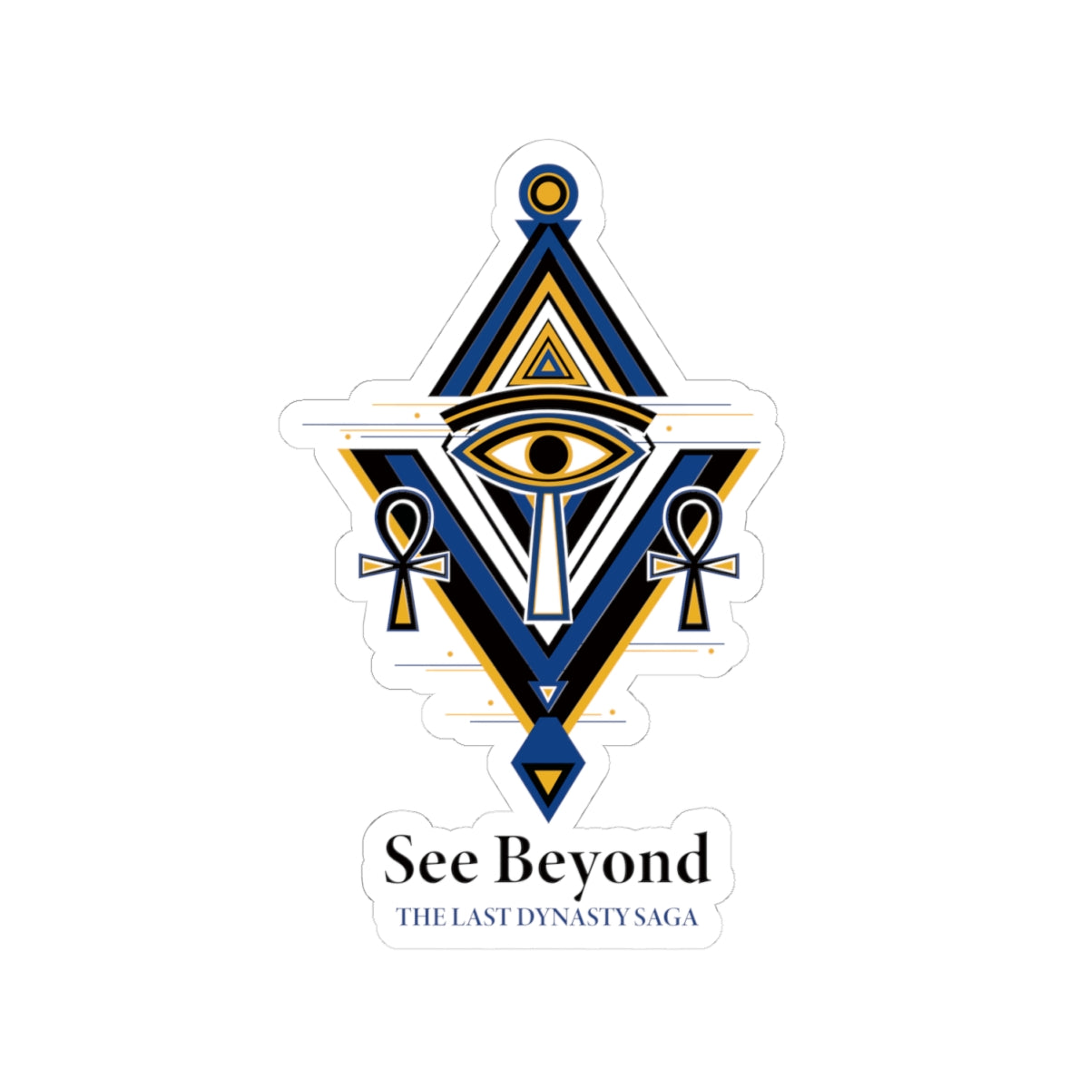 Last Dynasty Saga Sticker — Minimalist Retro Game Logo Kiss-Cut Sticker