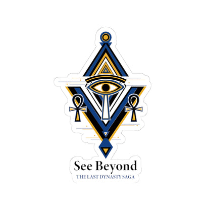Last Dynasty Saga Sticker — Minimalist Retro Game Logo Kiss-Cut Sticker